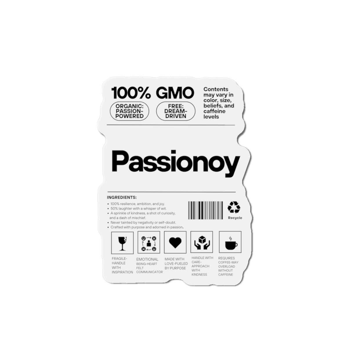 Passionoy Label Die-Cut Magnets - Customizable Flexible Vinyl Magnets
