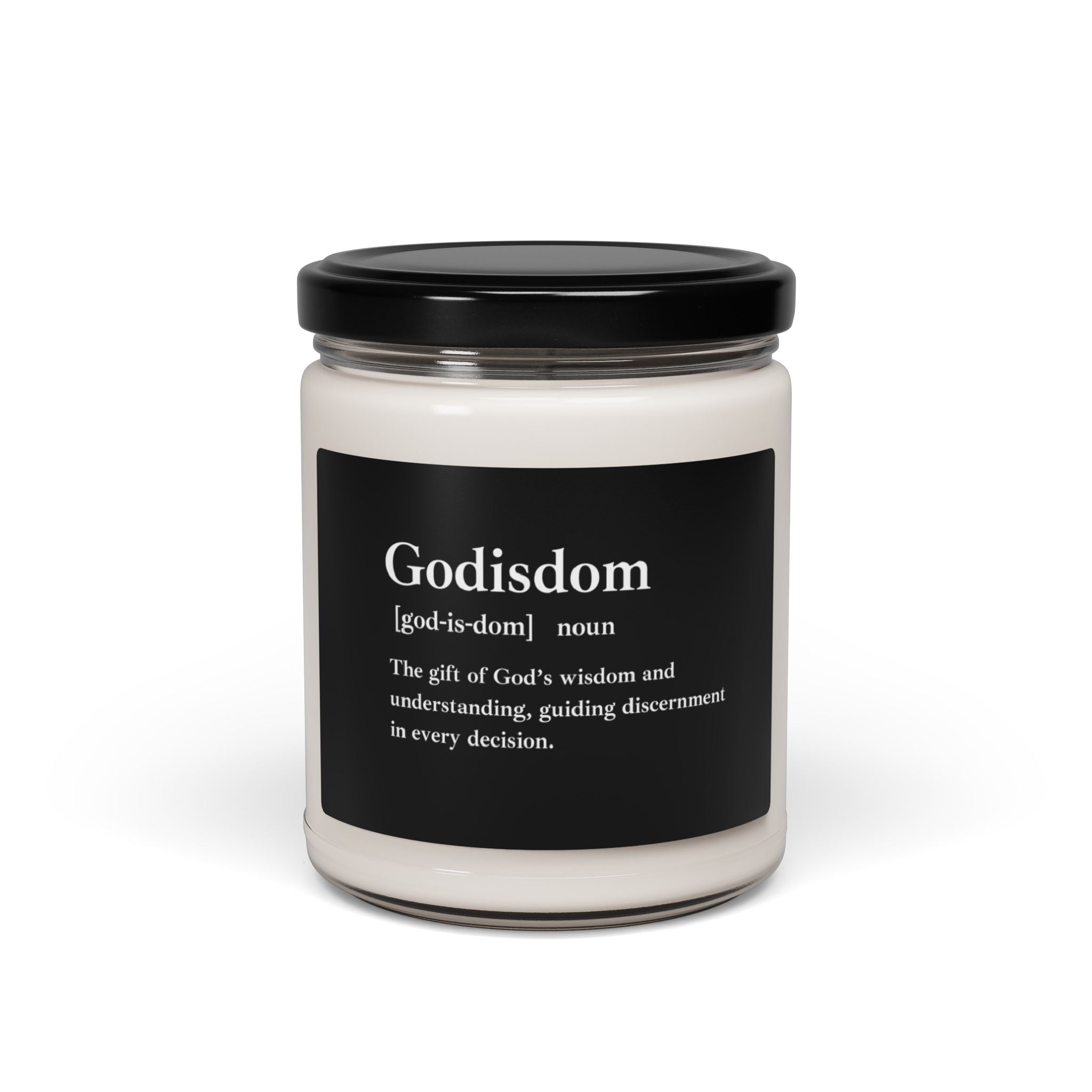 Godisdom Scented Soy Candle - 9oz Natural Wax Candle with Custom Label