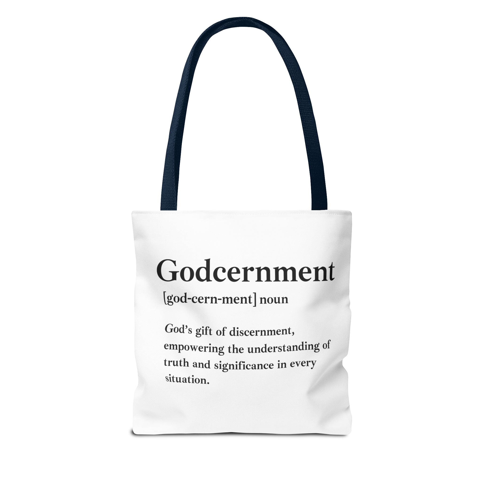 Godcernment Tote Bag - Custom Printed Stylish and Functional Tote