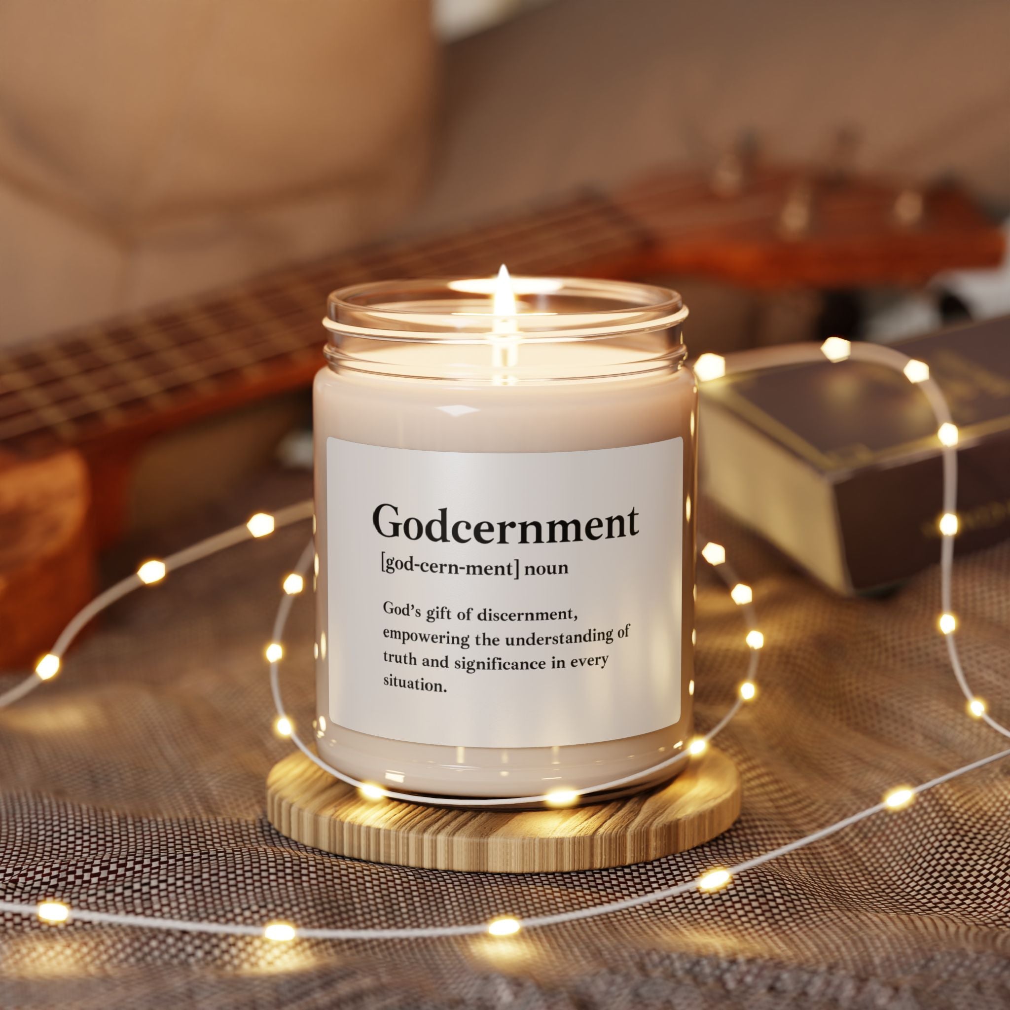Godcernment Scented Soy Candle - 9oz Natural Wax Candle with Custom Label