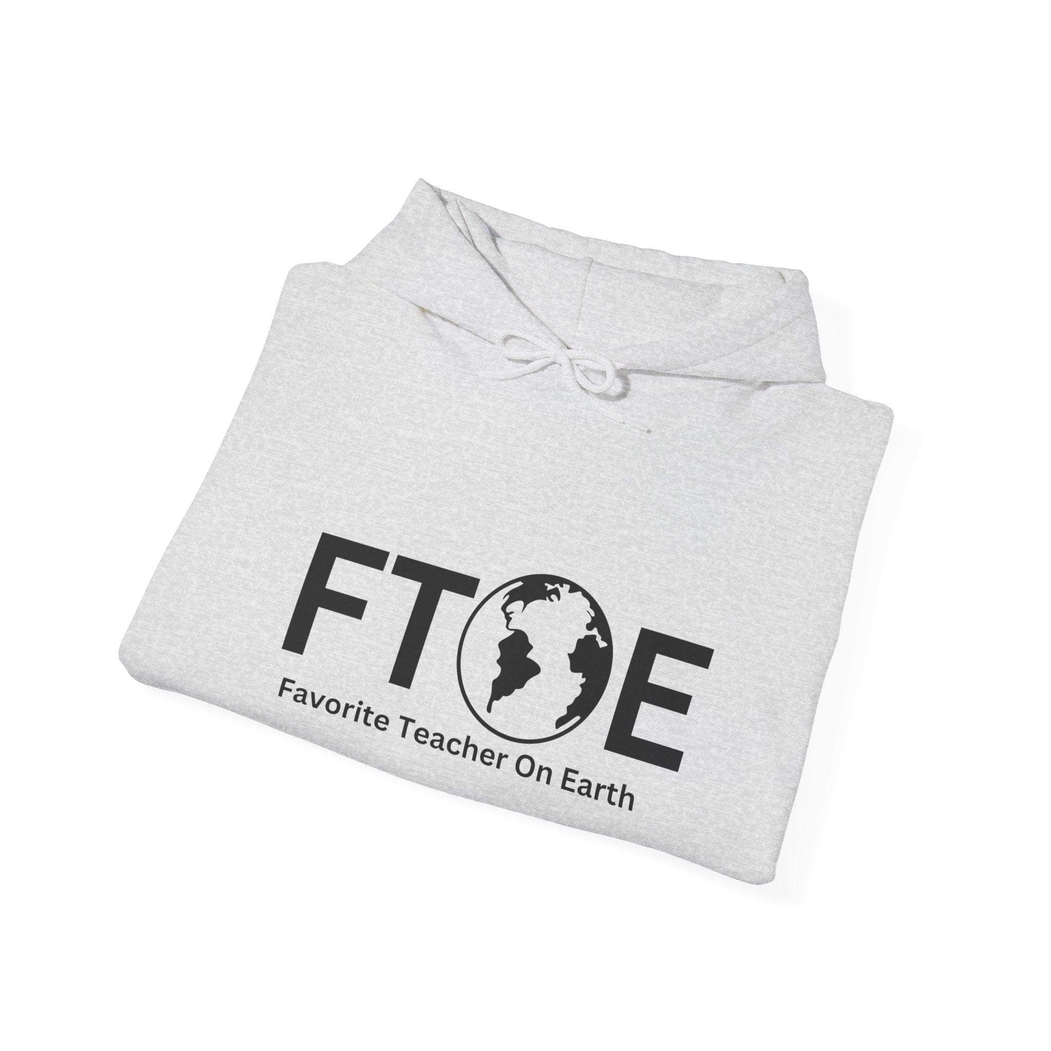Favorite Teacher On Earth (FTOE) Unisex Heavy Blend Hooded Sweatshirt - Cozy and Stylish Hoodie for Cold Days