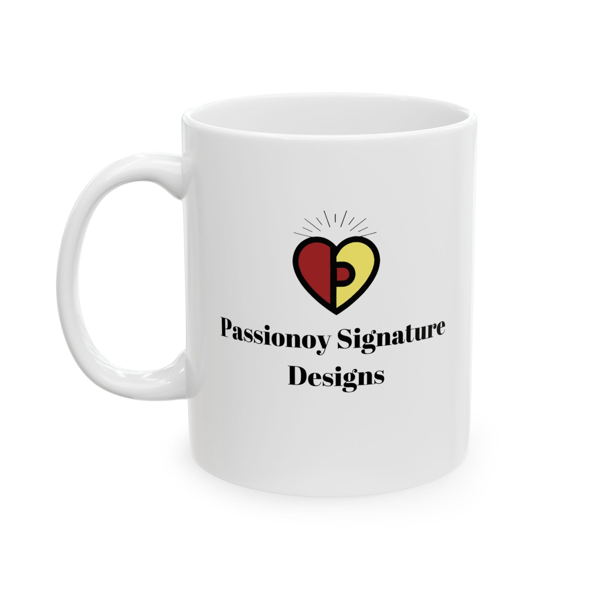 Passionoy Signature Designs Logo Accent Coffee Mug (11oz, 15oz)
