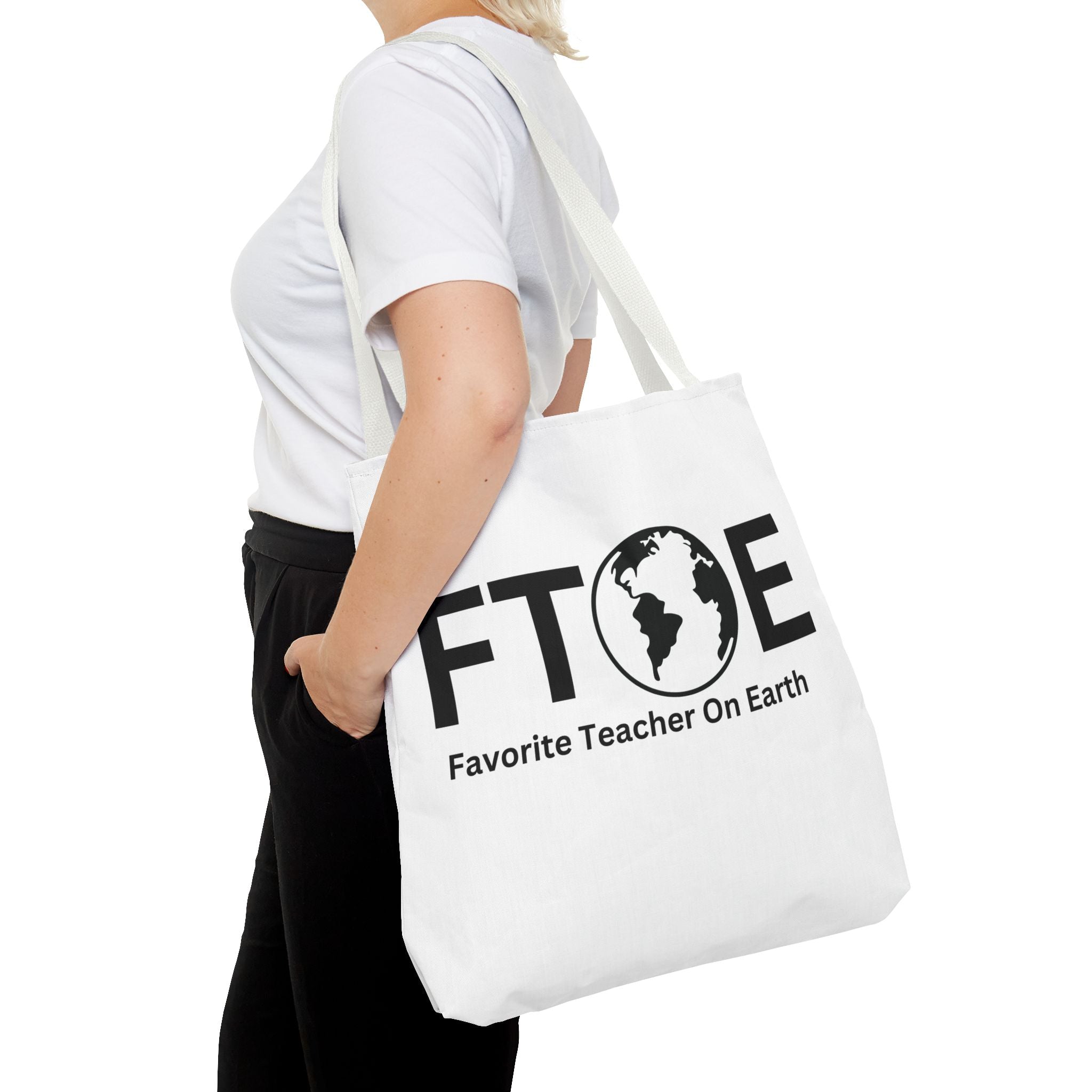 Favorite Teacher On Earth (FTOE) Tote Bag - Custom Printed Stylish and Functional Tote