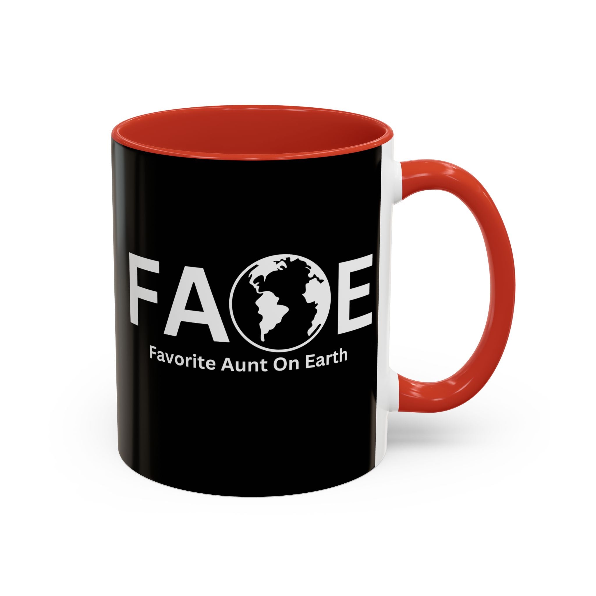 Favorite Aunt On Earth (FAOE) Accent Coffee Mug (11oz, 15oz)