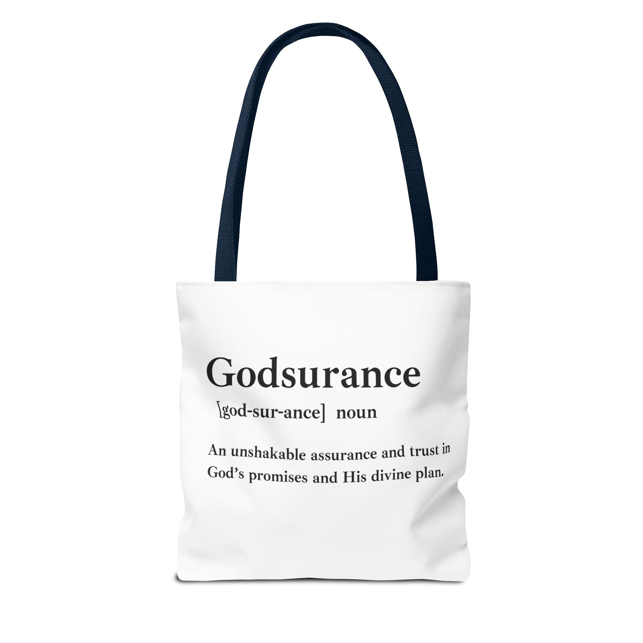 Godsurance Tote Bag - Custom Printed Stylish and Functional Tote