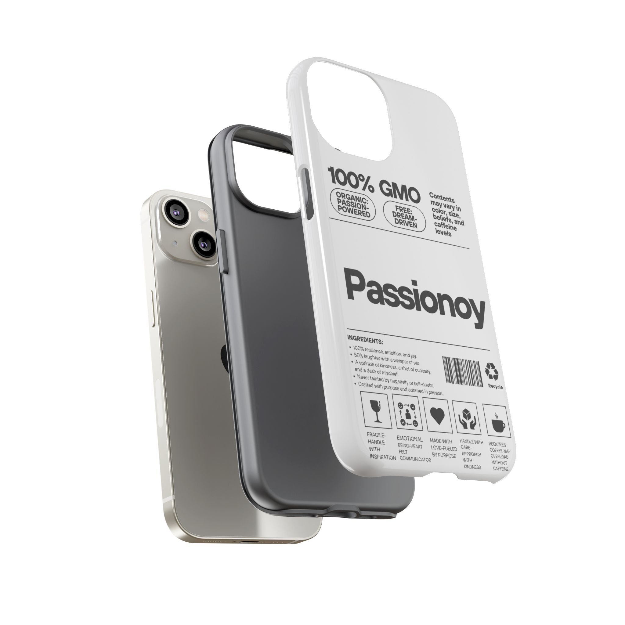 Passionoy Label Tough Cases - Custom Protective Phone Cases for iPhone, Samsung Galaxy, and Google Pixel