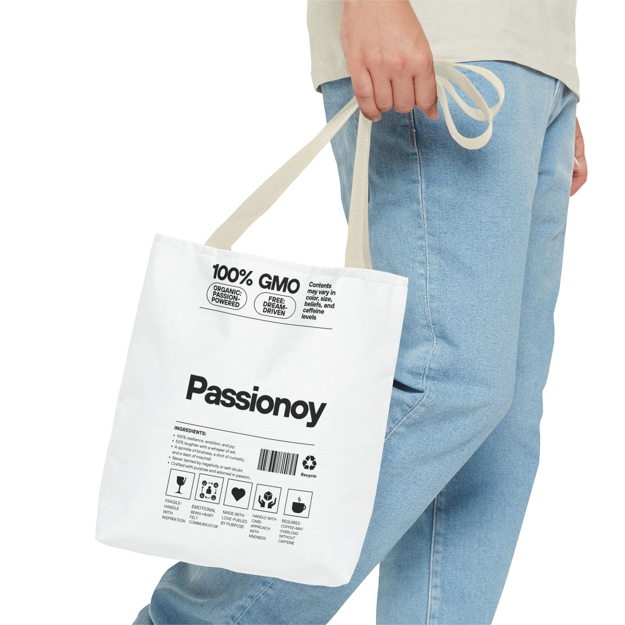 Passionoy Label Tote Bag - Custom Printed Stylish and Functional Tote