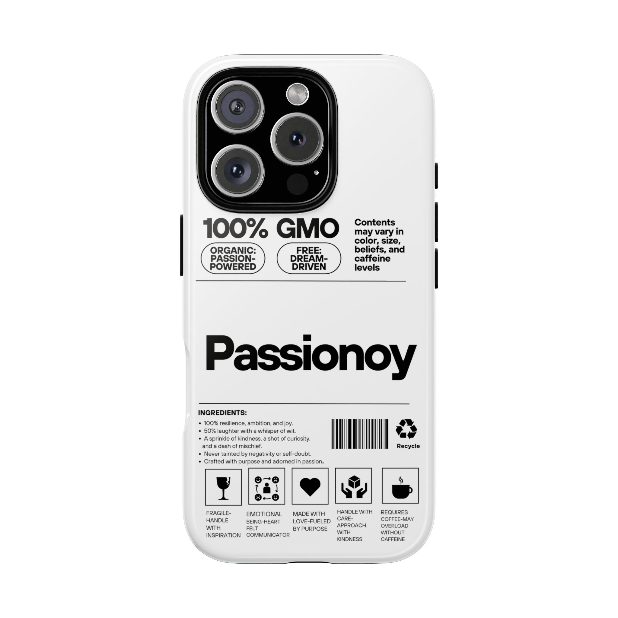 Passionoy Label Tough Cases - Custom Protective Phone Cases for iPhone, Samsung Galaxy, and Google Pixel