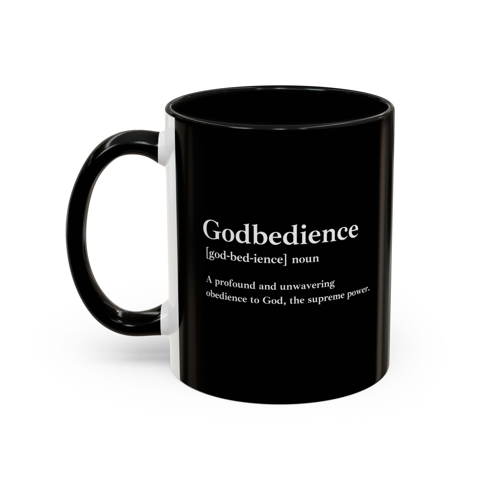 Godbedience Accent Coffee Mug (11, 15oz)