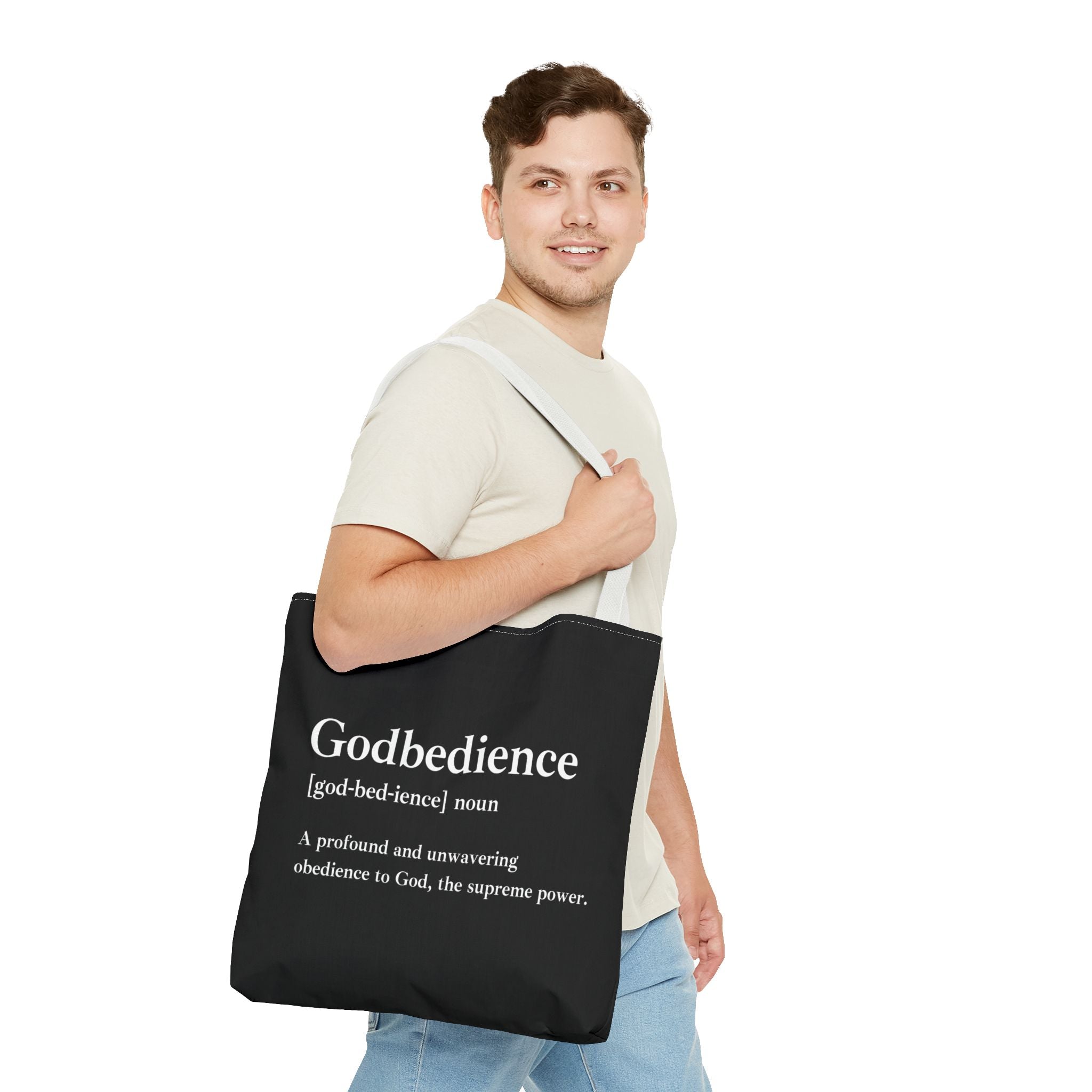 Godbedience Tote Bag - Custom Printed Stylish and Functional Tote
