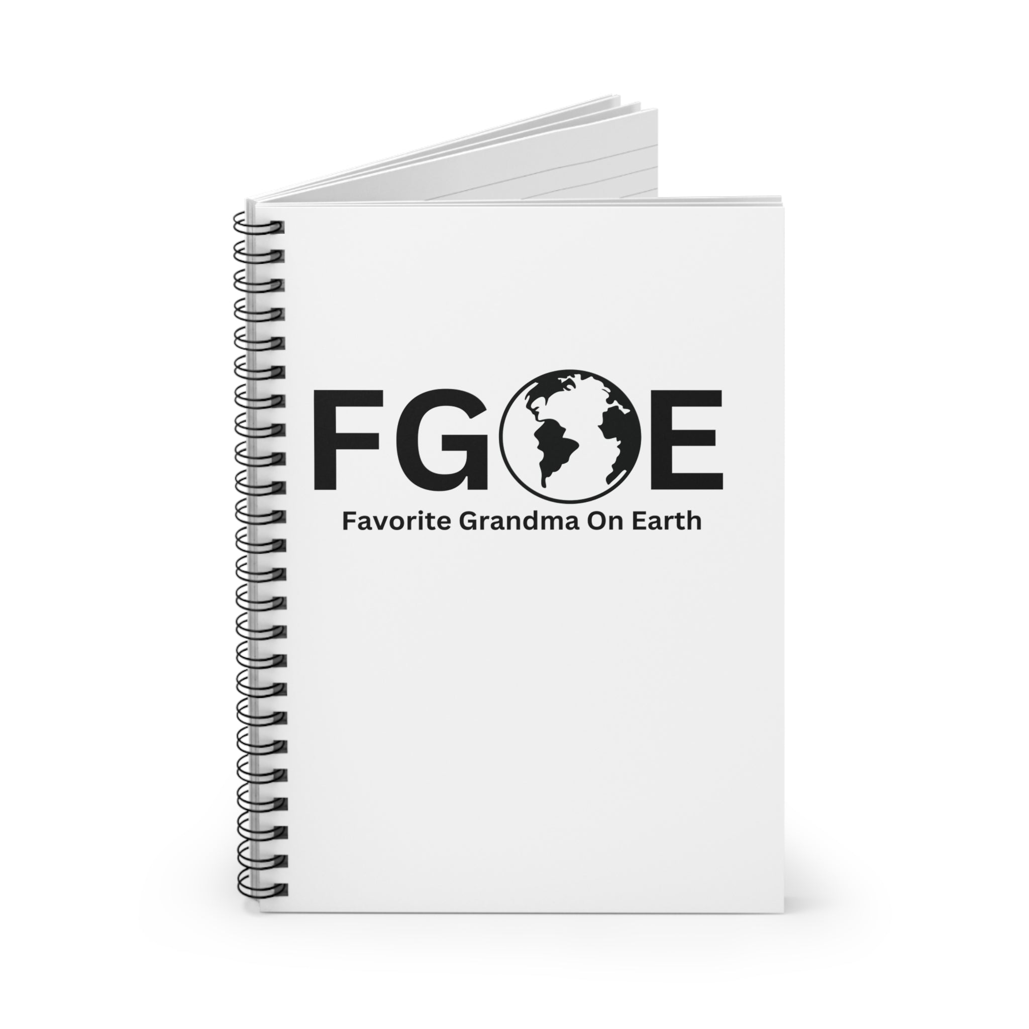 Favorite Grandma On Earth (FGOE) Spiral Notebook - 118 Page Ruled Line Notebook for Everyday Use