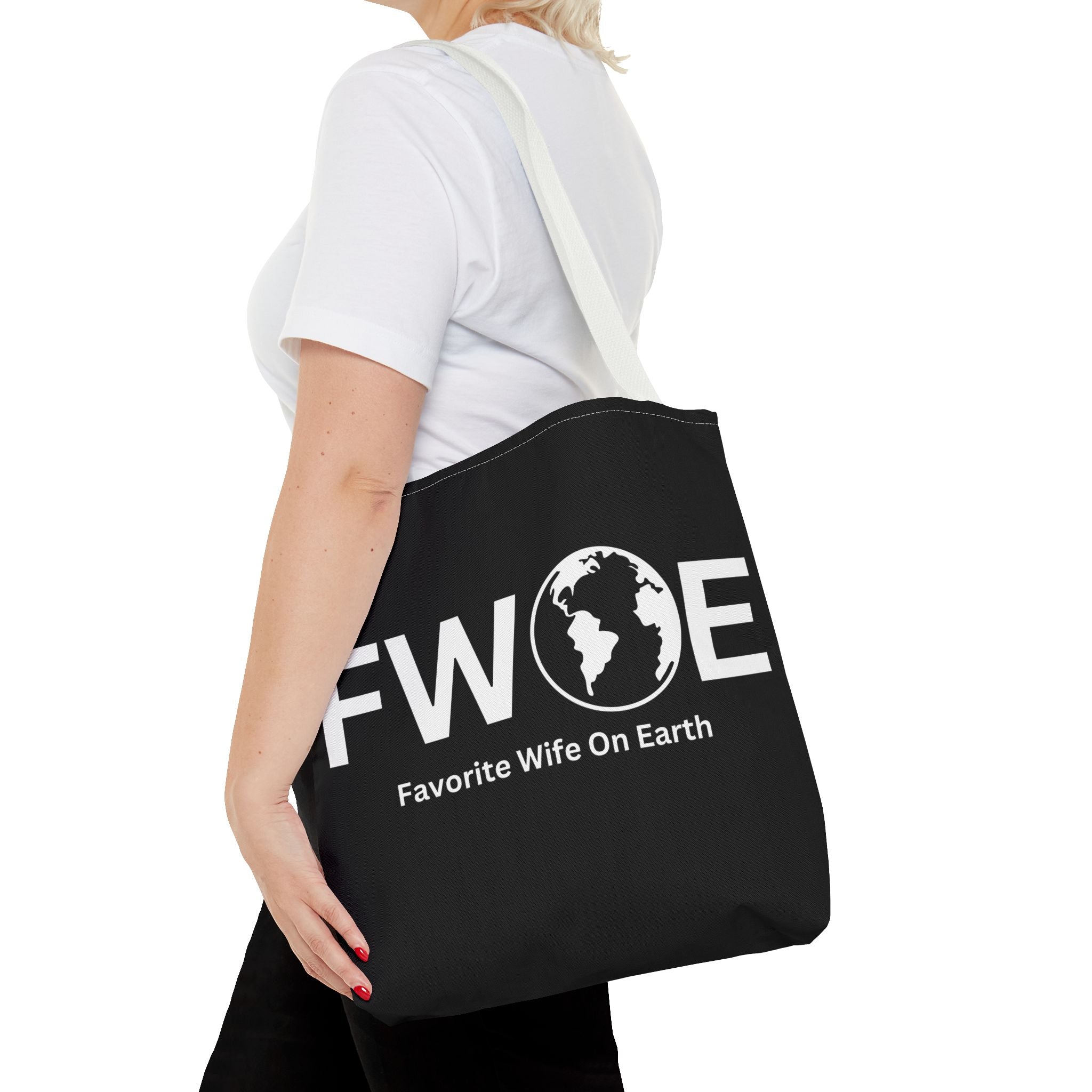 Favorite Wife On Earth (FWOE) Tote Bag - Custom Printed Stylish and Functional Tote