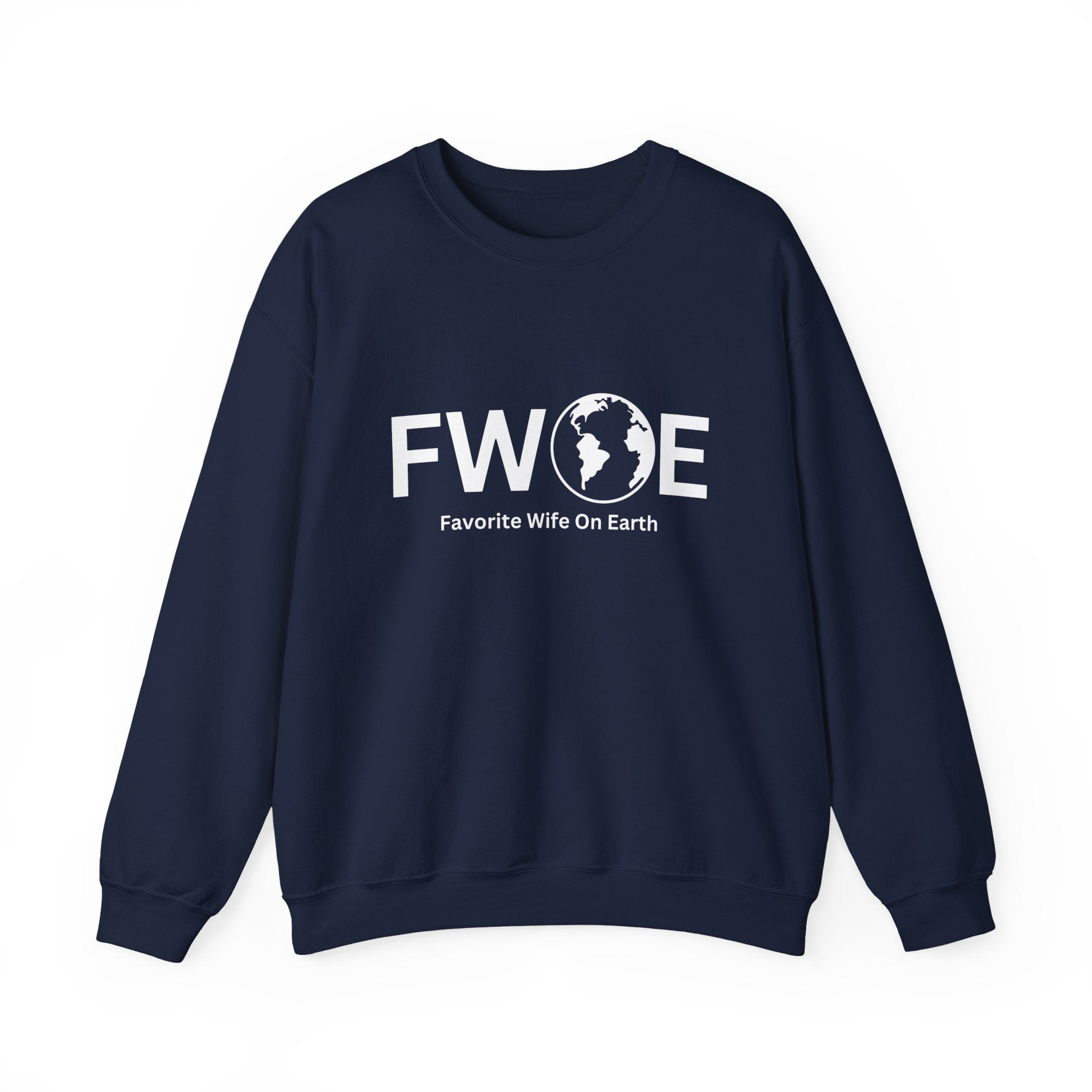 Favorite Wife On Earth (FWOE) Crewneck Sweatshirt - Cozy and Stylish Hoodie for Cold Days