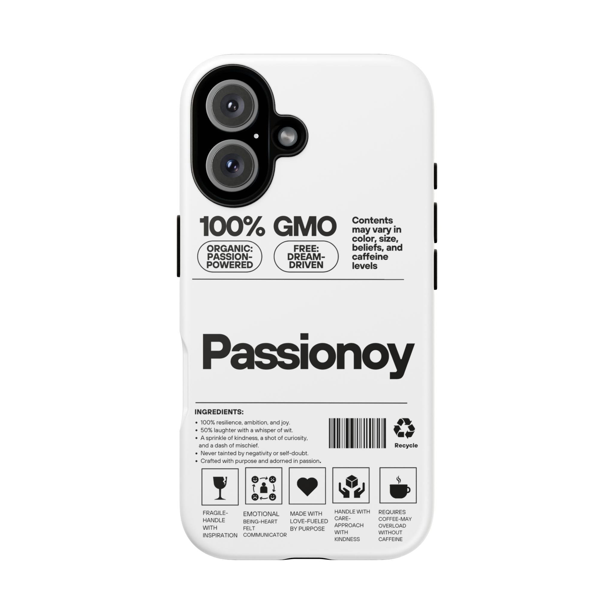 Passionoy Label Tough Cases - Custom Protective Phone Cases for iPhone, Samsung Galaxy, and Google Pixel