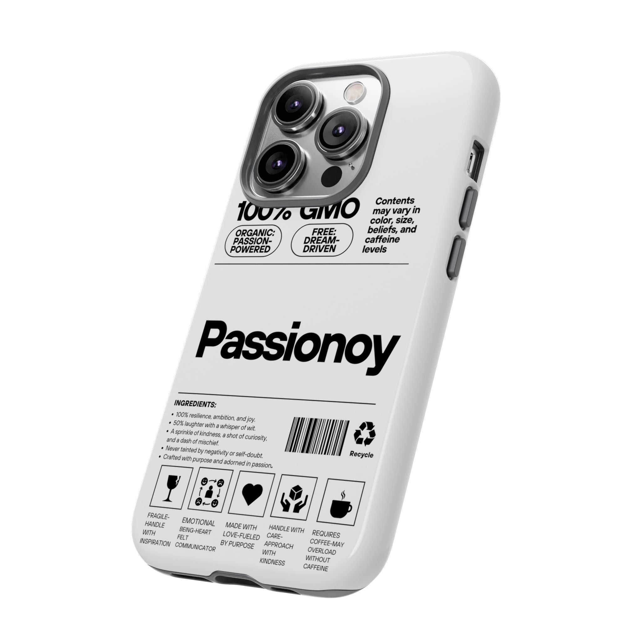Passionoy Label Tough Cases - Custom Protective Phone Cases for iPhone, Samsung Galaxy, and Google Pixel