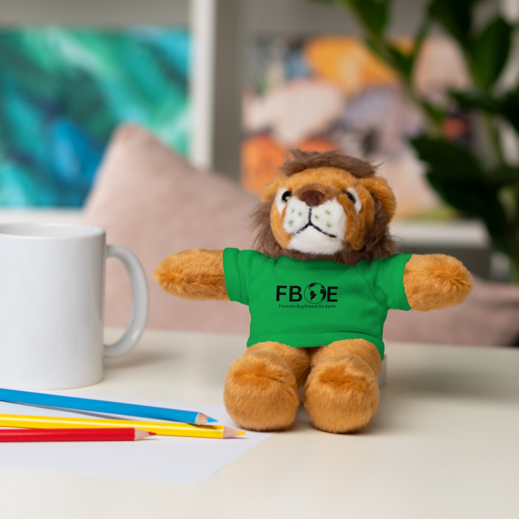 Stuffed Animal Gift – Favorite Boyfriend on Earth (FBOE)– Customizable T-Shirt & Animal