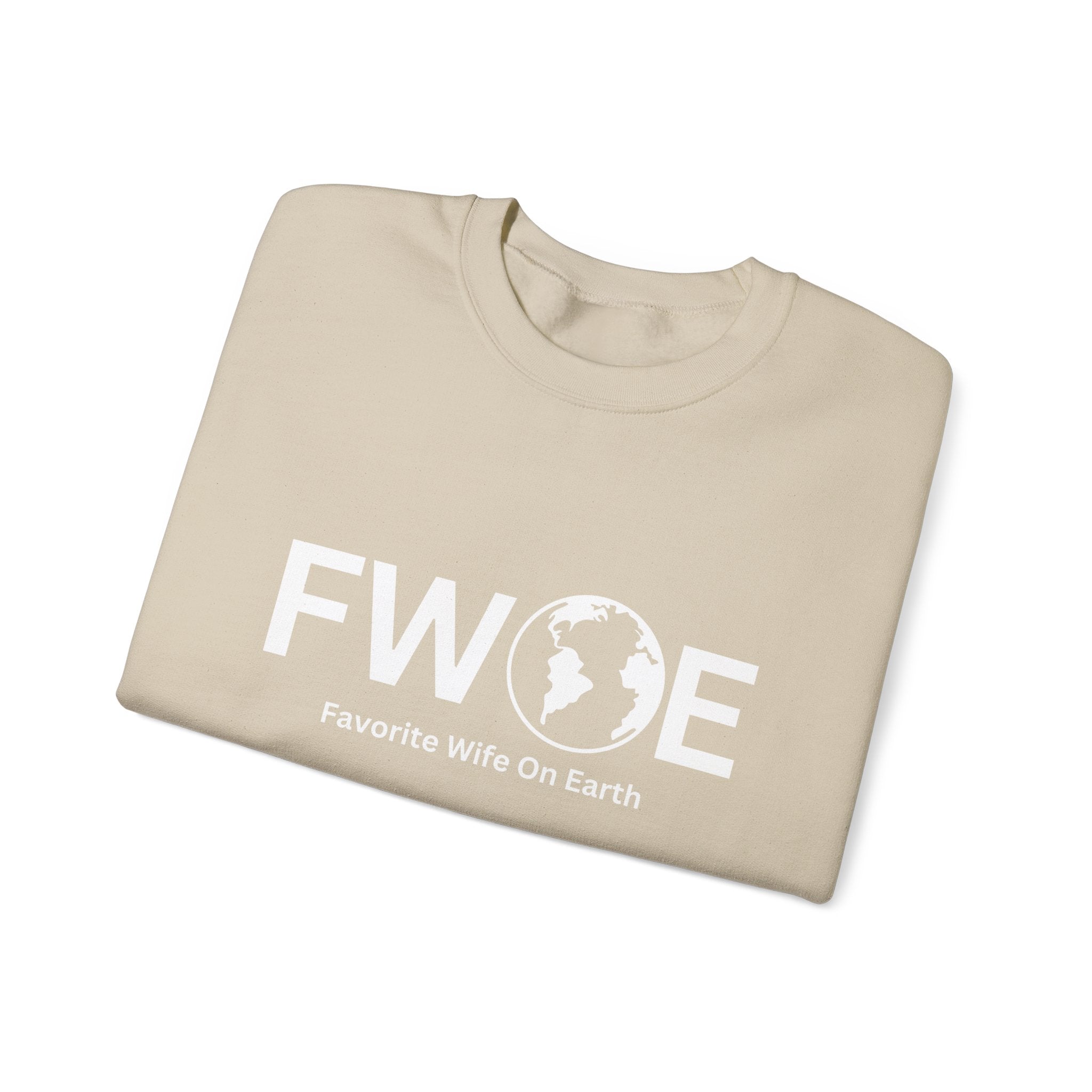 Favorite Wife On Earth (FWOE) Crewneck Sweatshirt - Cozy and Stylish Hoodie for Cold Days