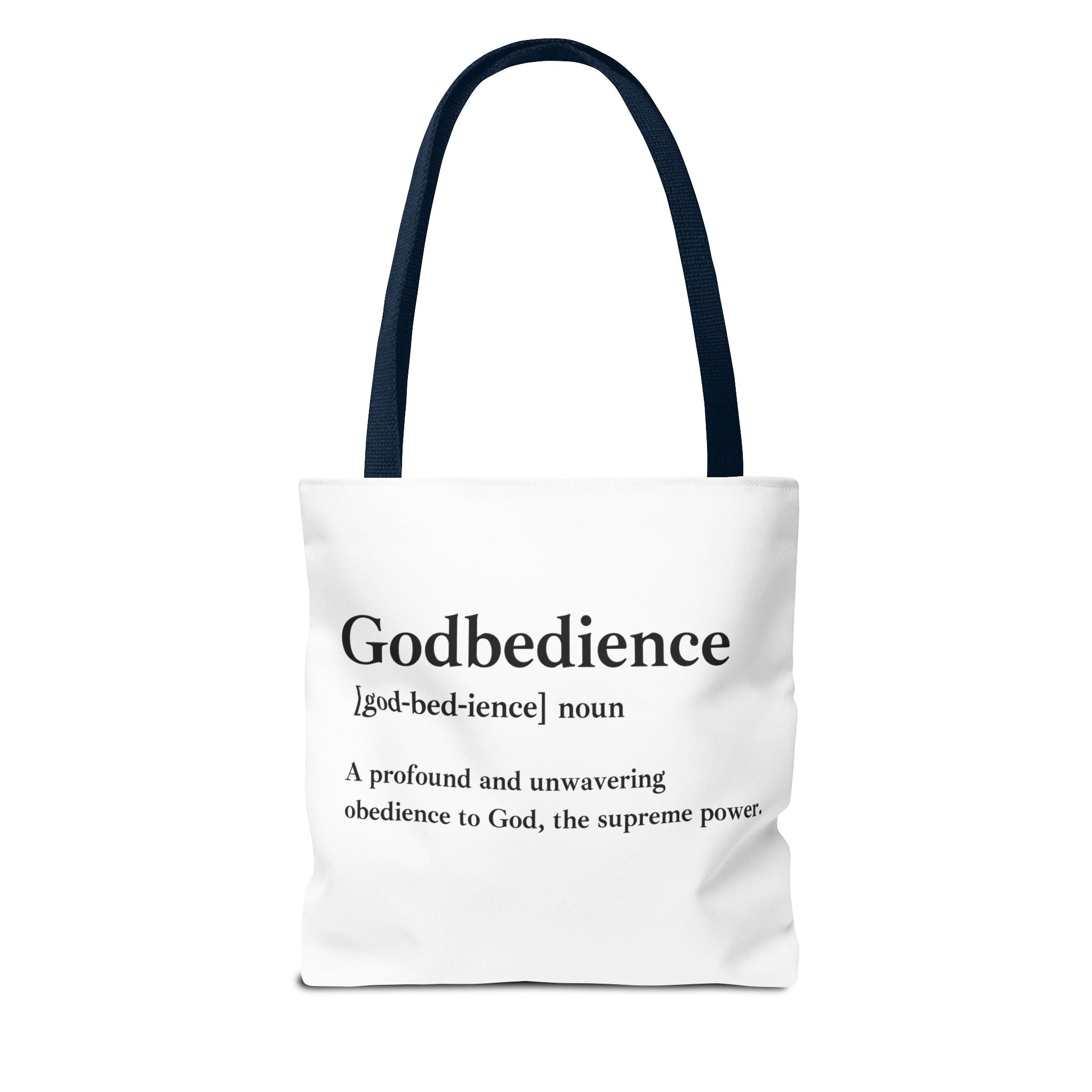Godbedience Tote Bag - Custom Printed Stylish and Functional Tote