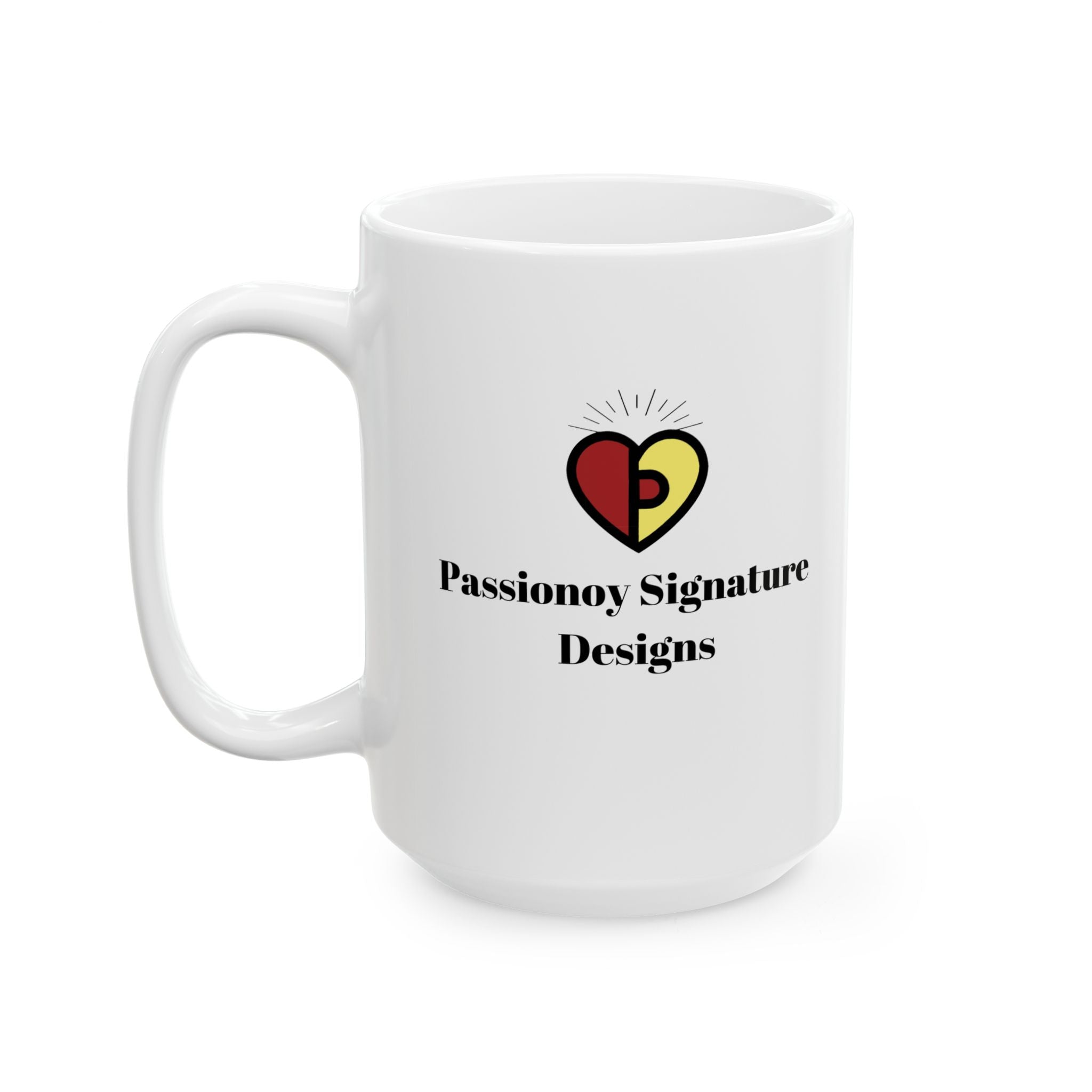 Passionoy Signature Designs Logo Accent Coffee Mug (11oz, 15oz)