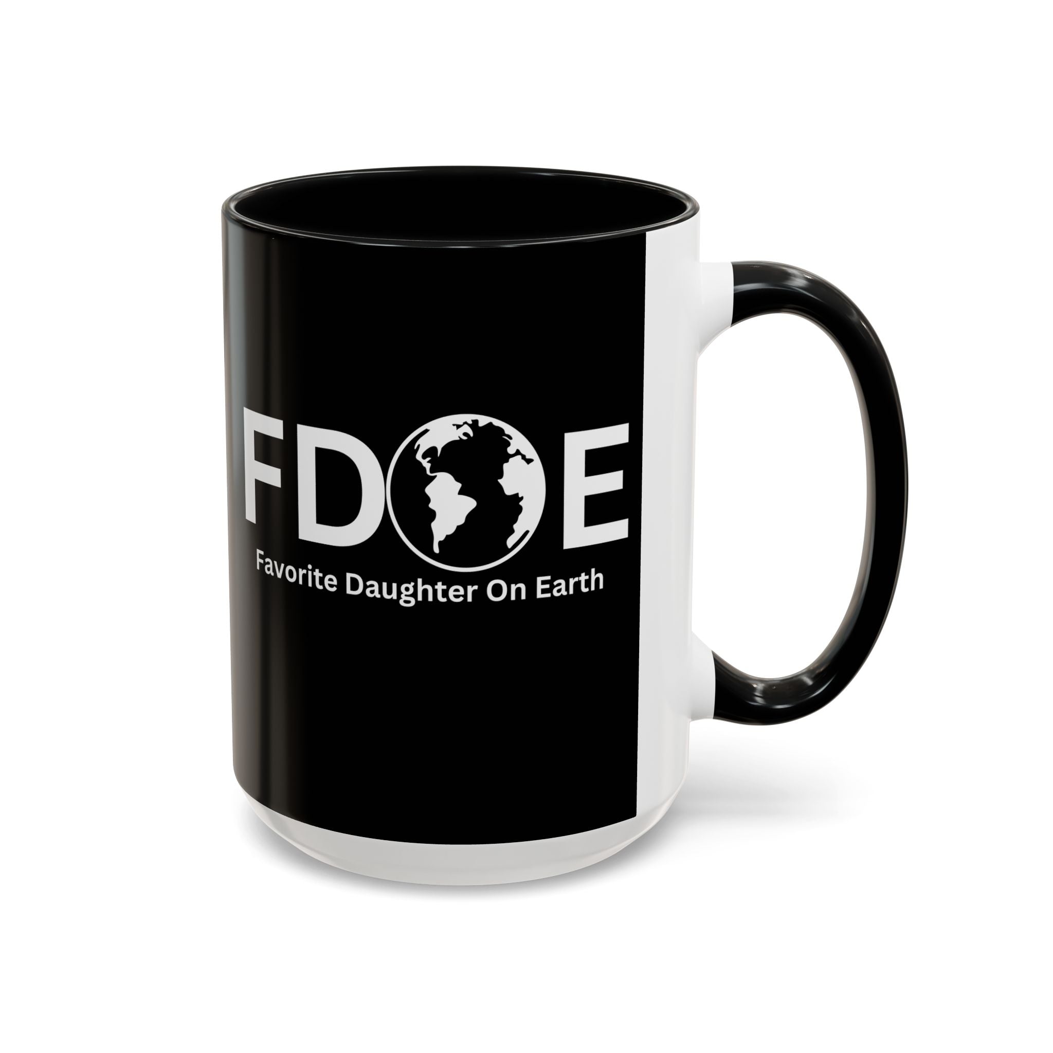 Favorite Daughter On Earth (FDOE) Accent Coffee Mug (11oz, 15oz)