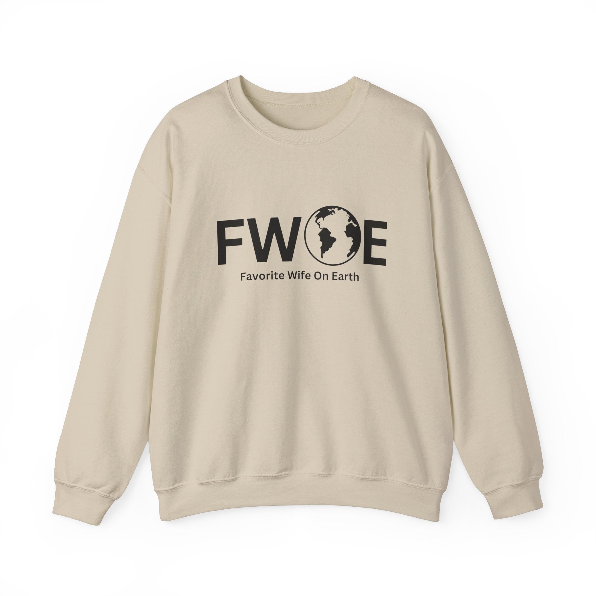 Favorite Wife On Earth (FWOE) Crewneck Sweatshirt - Cozy and Stylish Hoodie for Cold Days