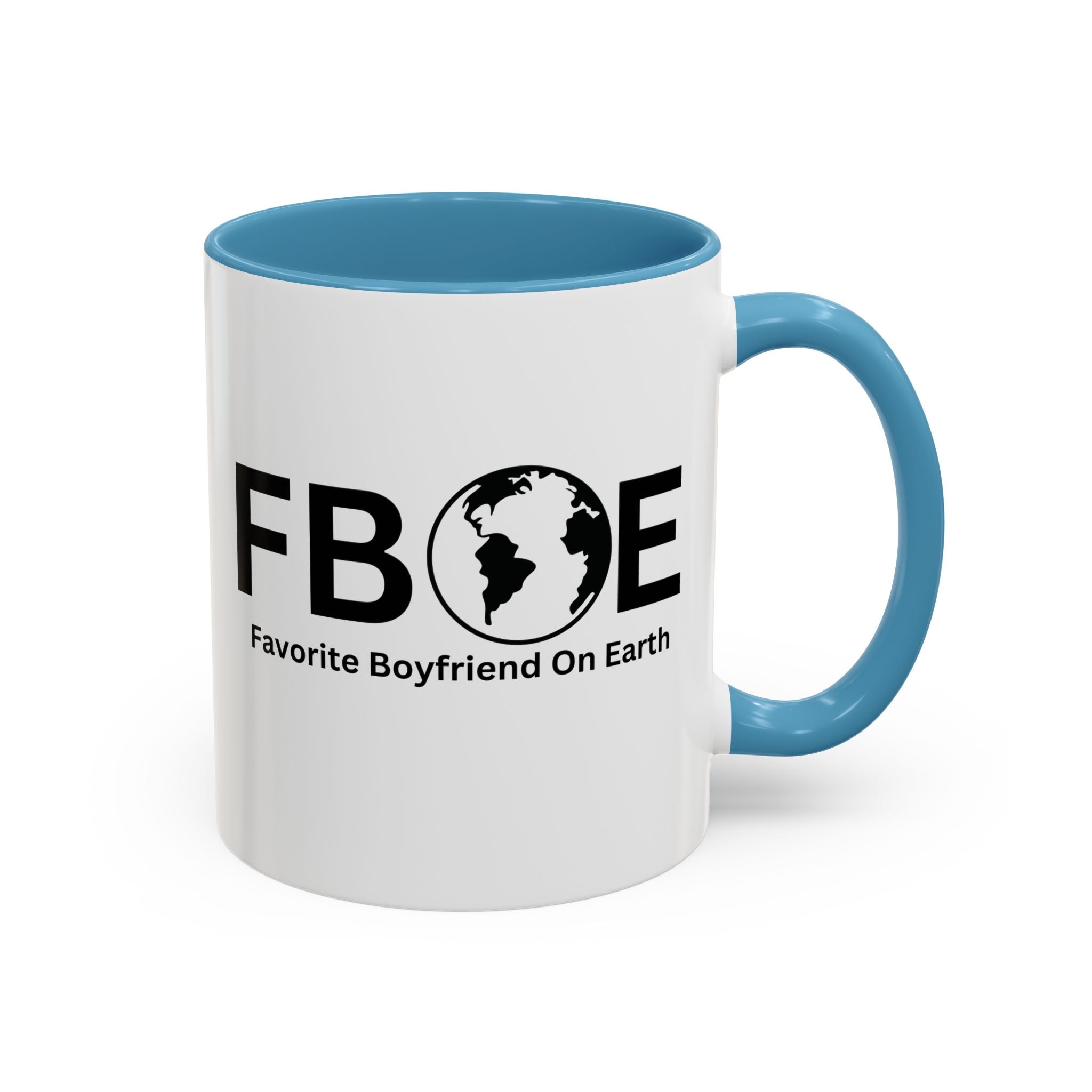 Favorite Boyfriend On Earth (FBOE) Accent Coffee Mug (11oz, 15oz)