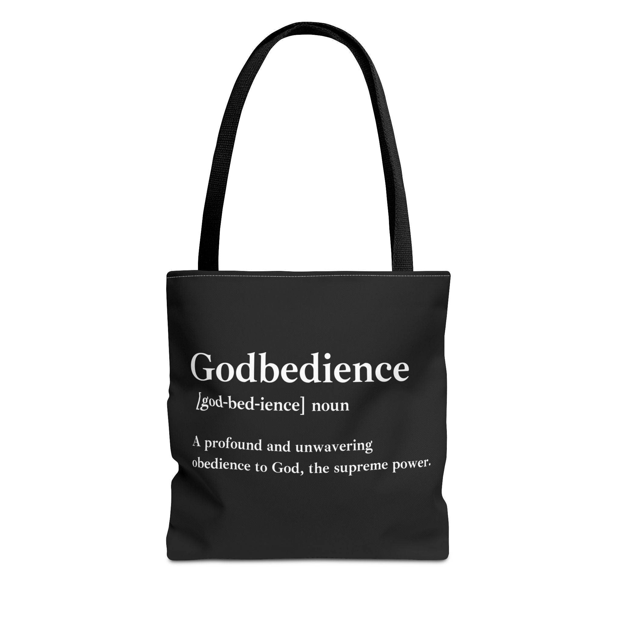 Godbedience Tote Bag - Custom Printed Stylish and Functional Tote