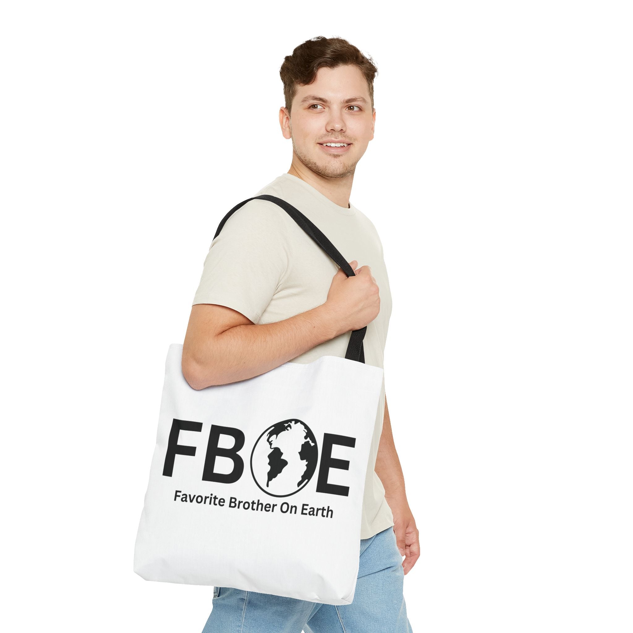 Favorite Brother On Earth (FBOE) Tote Bag - Custom Printed Stylish and Functional Tote