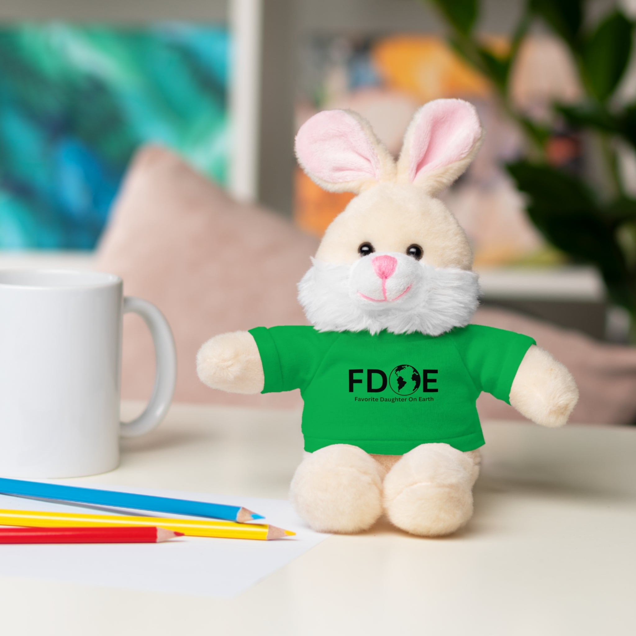 Favorite Daughter on Earth Stuffed Animal – Customizable T-Shirt & Animal