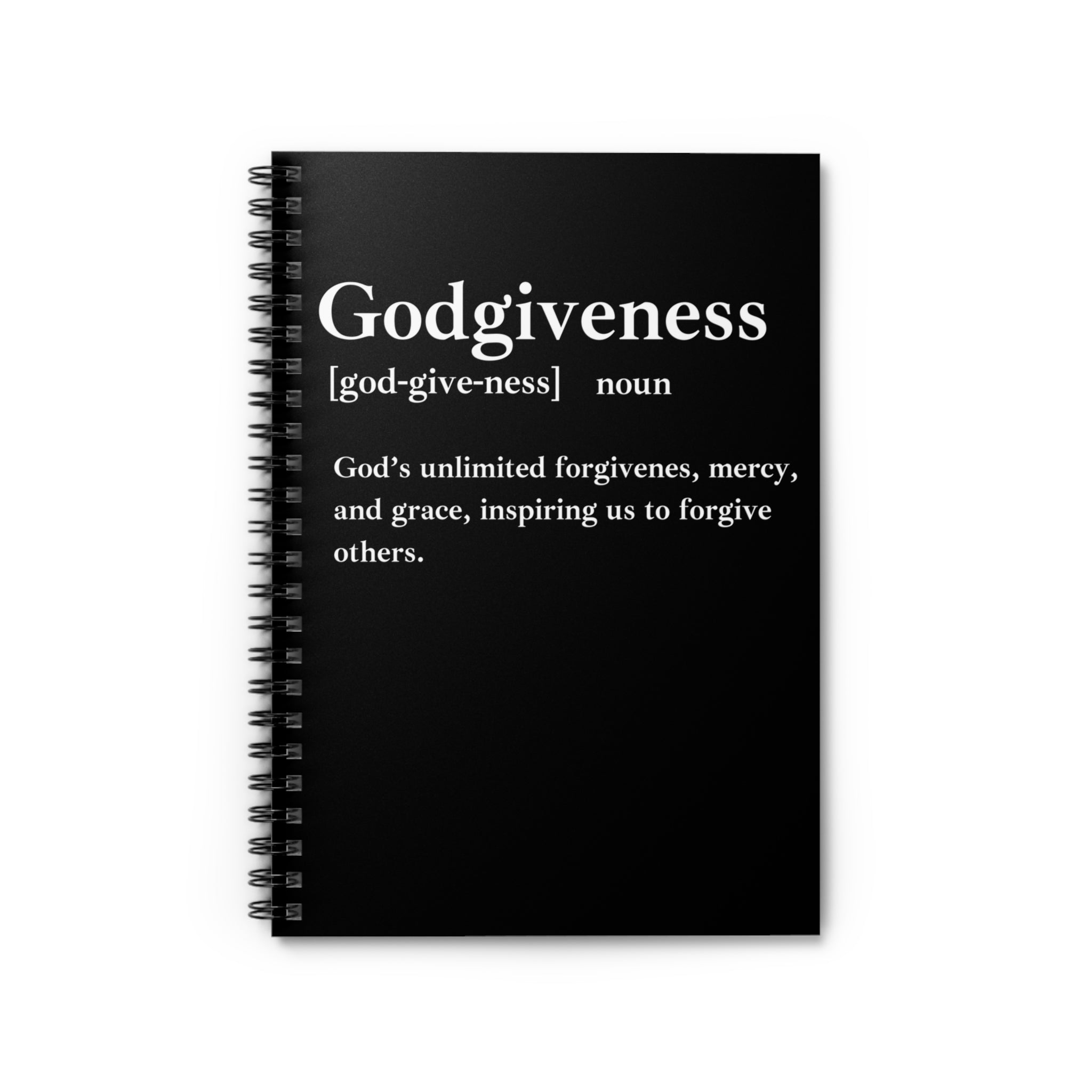 Godgiveness Spiral Notebook - 118 Page Ruled Line Notebook for Everyday Use