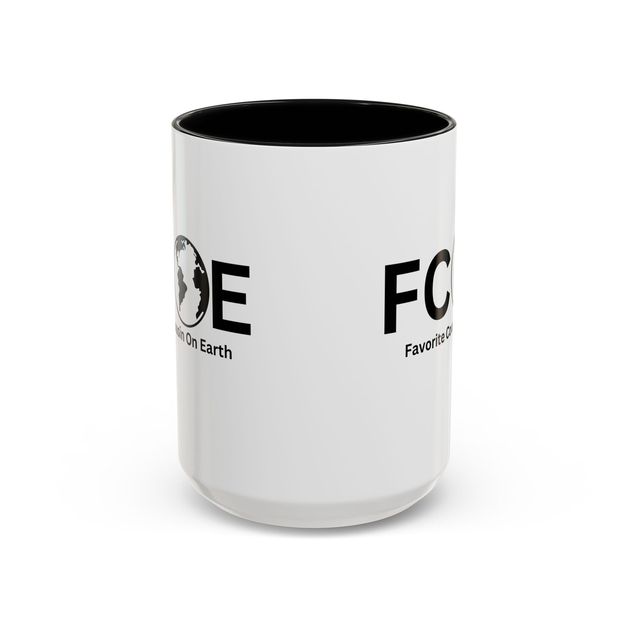 Favorite Cousin On Earth (FCOE) Accent Coffee Mug (11oz, 15oz)