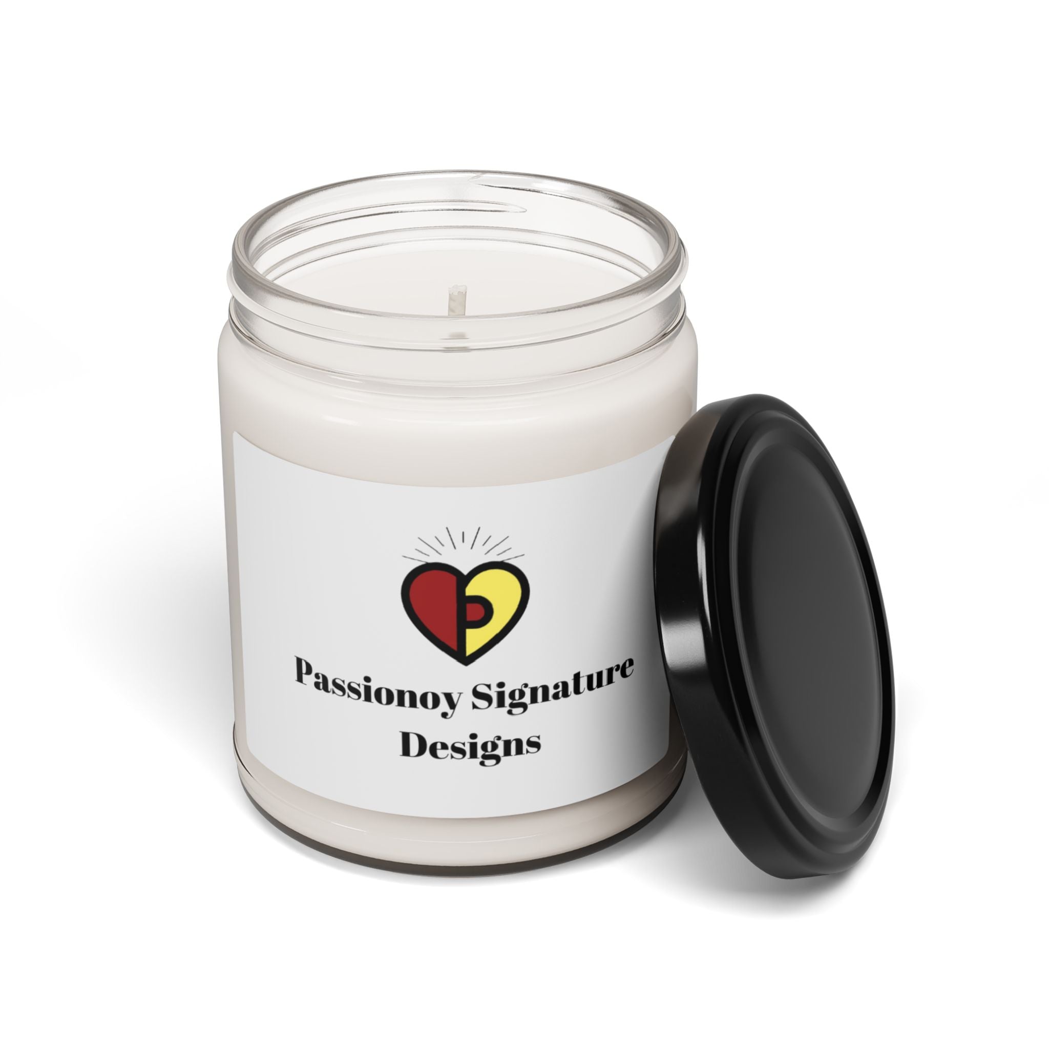 Passionoy Signature Designs Scented Soy Candle - 9oz Natural Wax Candle with Custom Label