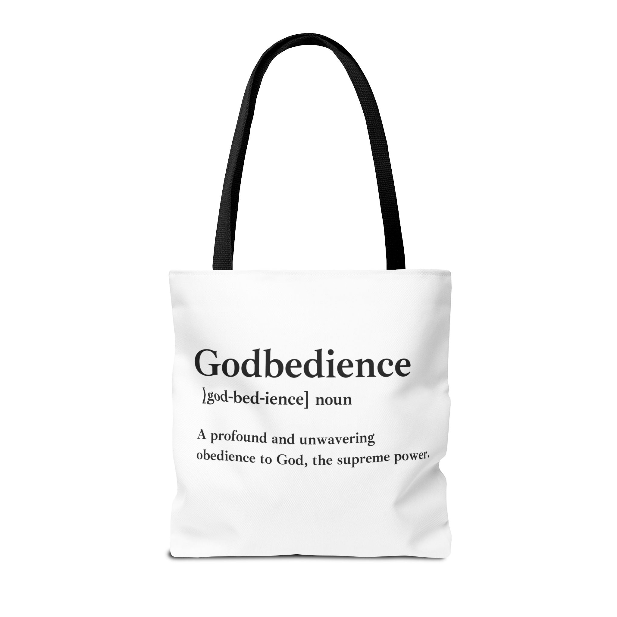 Godbedience Tote Bag - Custom Printed Stylish and Functional Tote