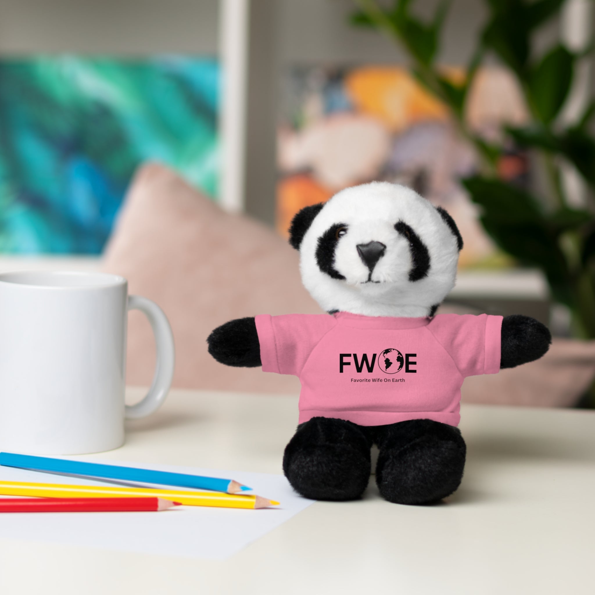 Stuffed Animal Gift – Favorite Wife on Earth (FWOE) – Customizable T-Shirt & Animal
