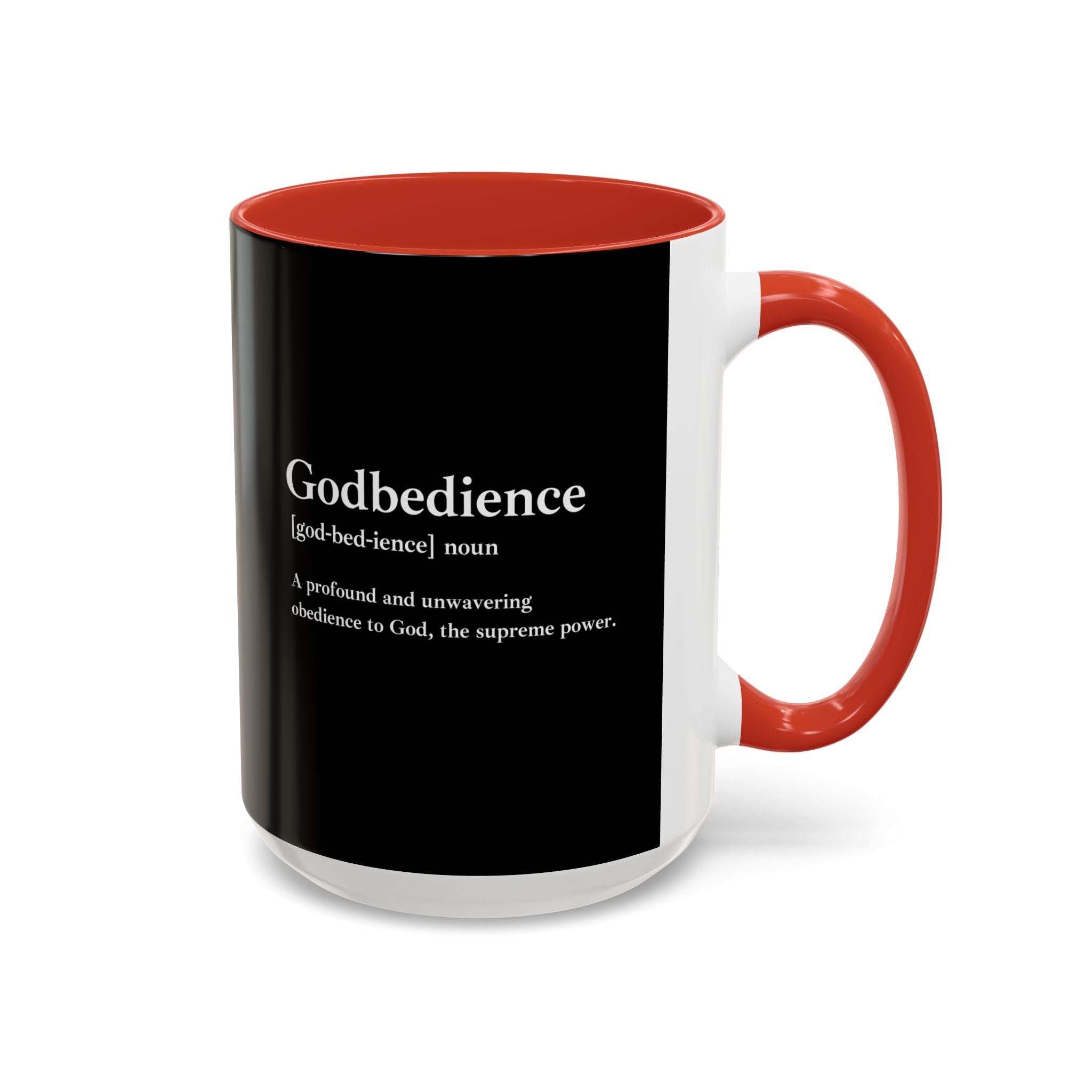 Godbedience Accent Coffee Mug (11, 15oz)