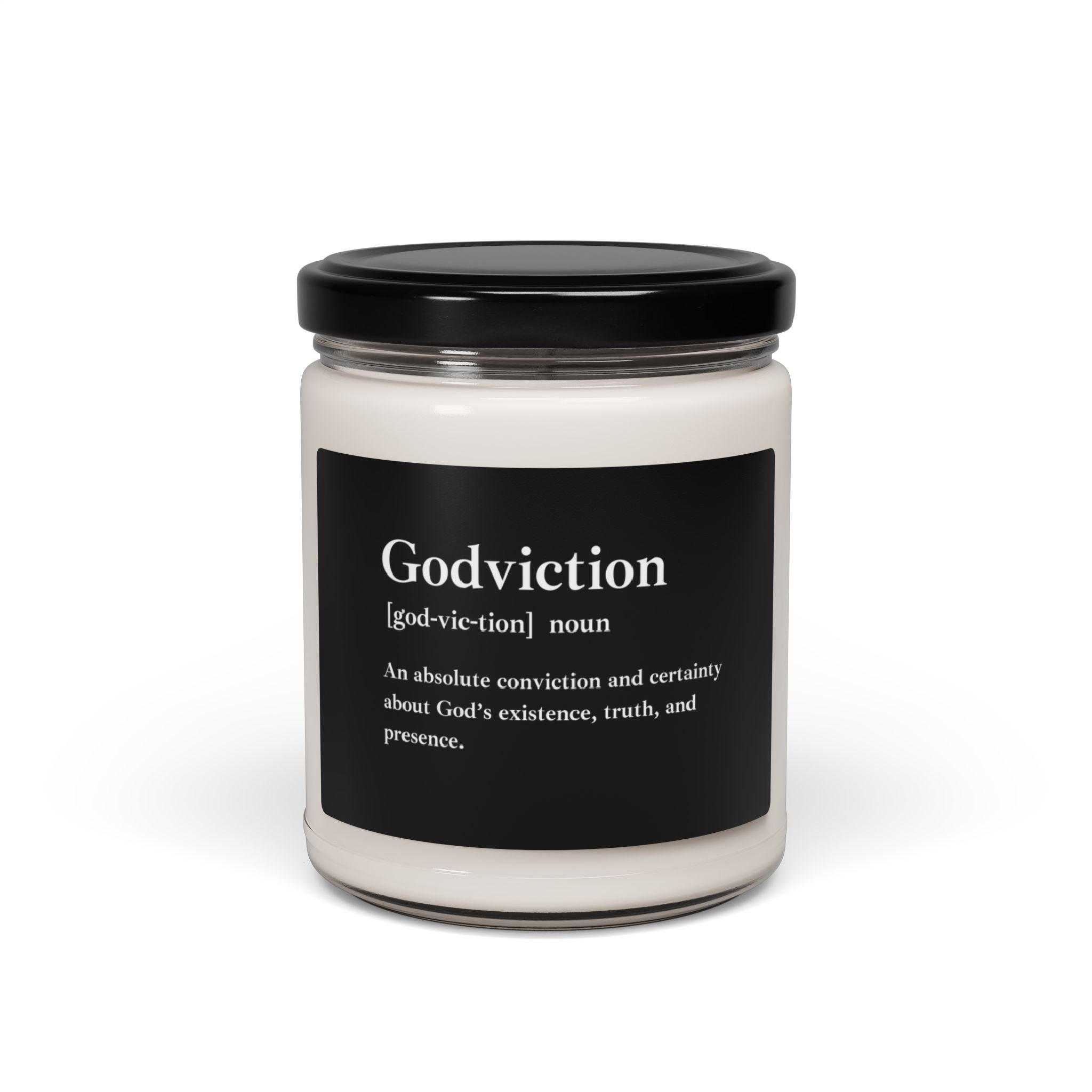 Godviction Scented Soy Candle - 9oz Natural Wax Candle with Custom Label