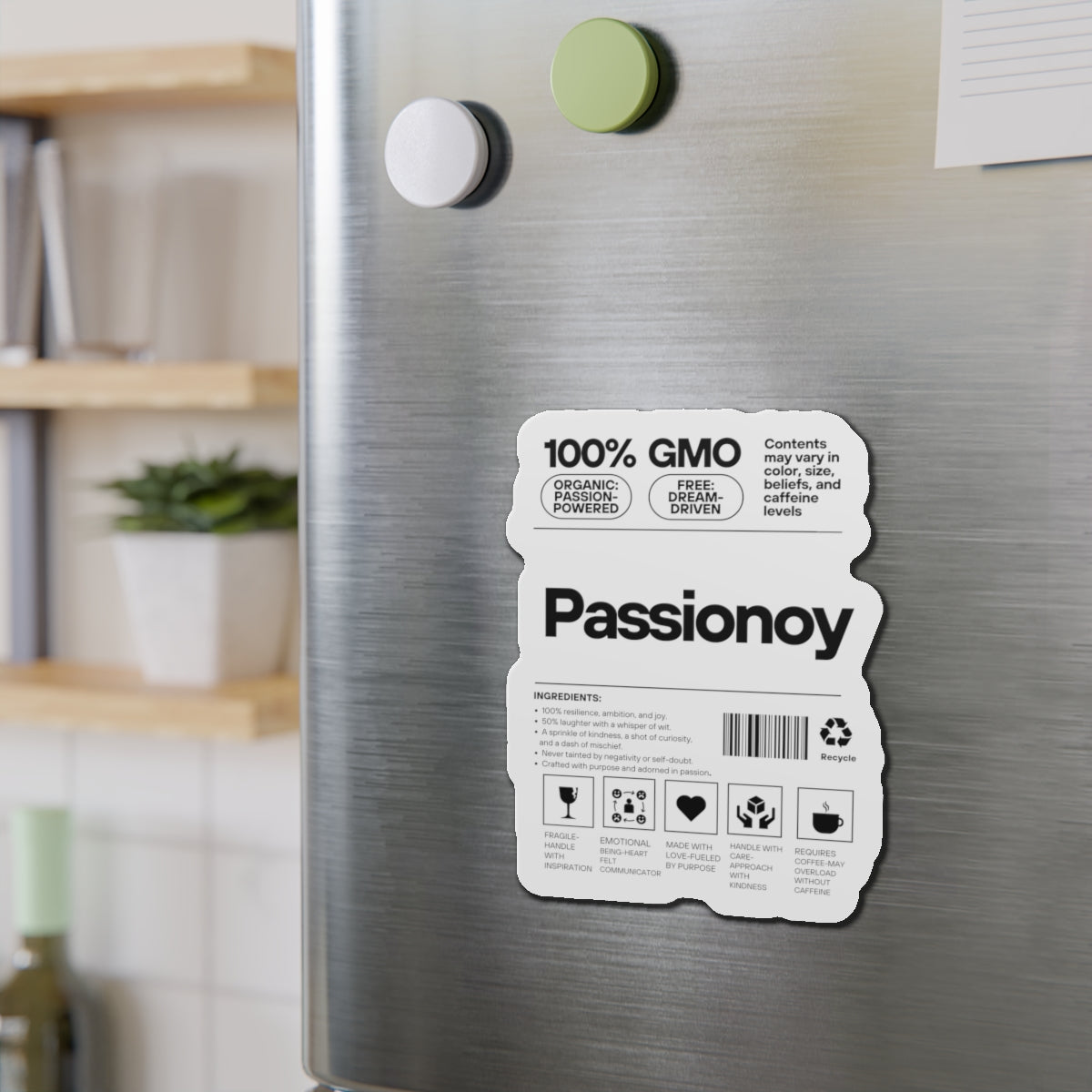 Passionoy Label Die-Cut Magnets - Customizable Flexible Vinyl Magnets