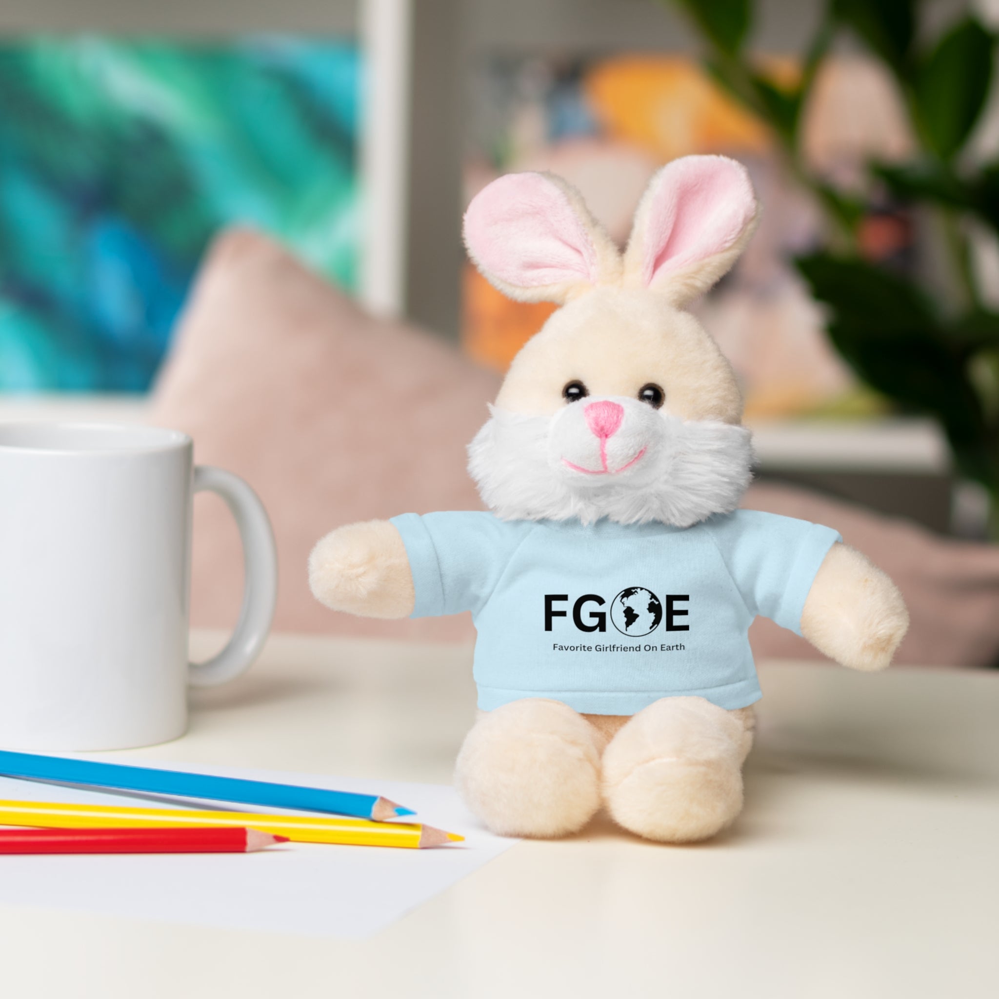 Stuffed Animal Gift – Favorite Girlfriend on Earth (FGOE)– Customizable T-Shirt & Animal