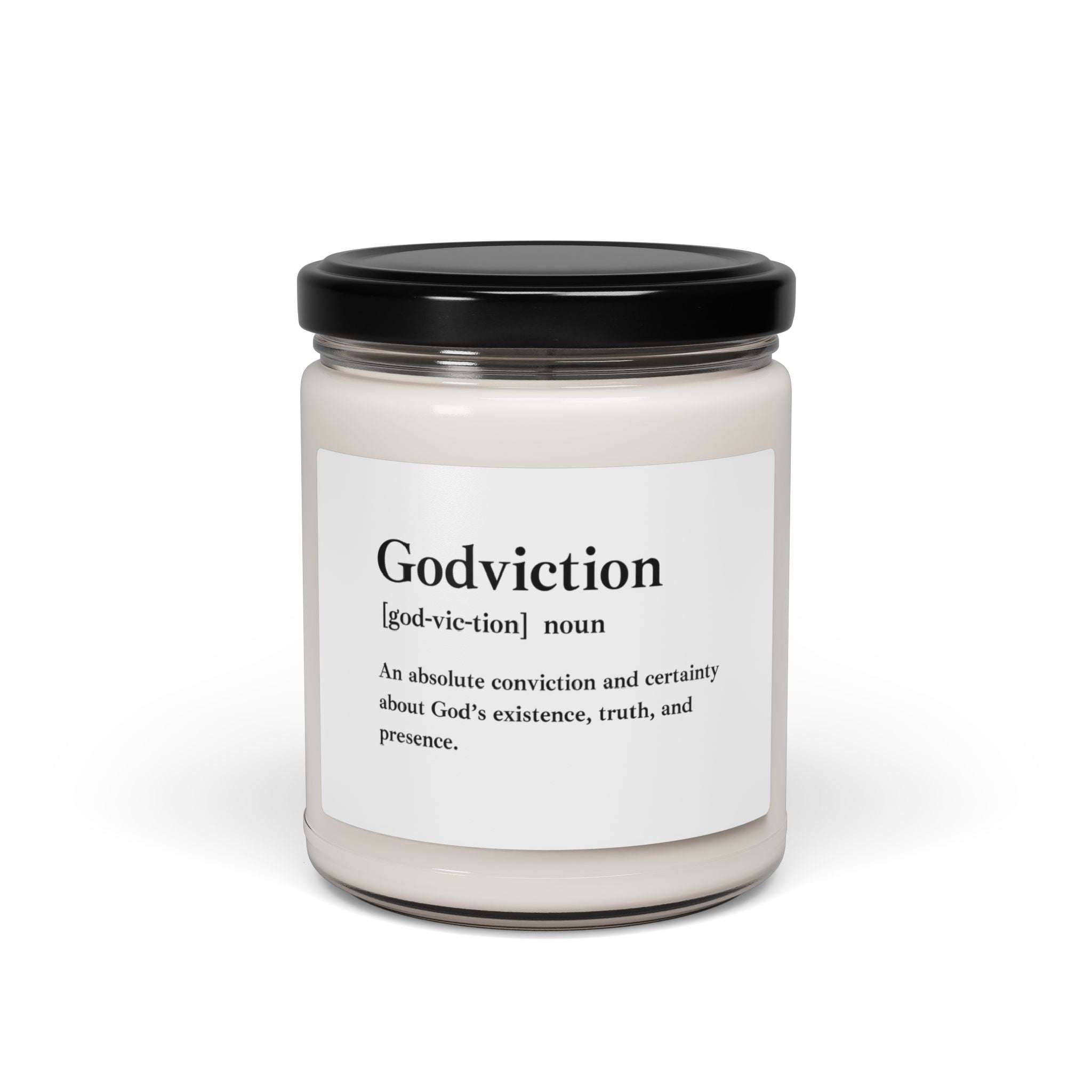Godviction Scented Soy Candle - 9oz Natural Wax Candle with Custom Label