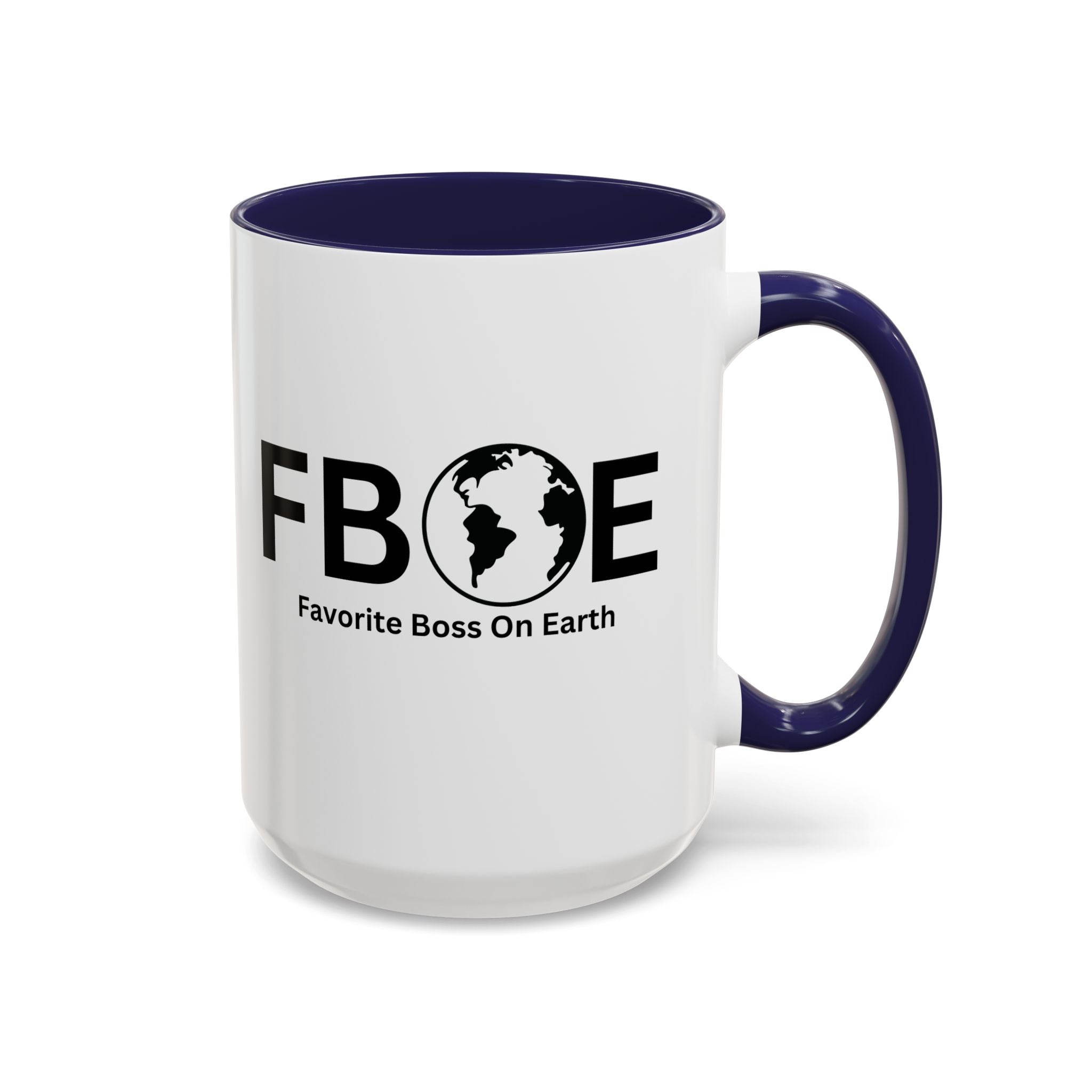 Favorite Boss On Earth (FBOE) Accent Coffee Mug (11oz, 15oz)