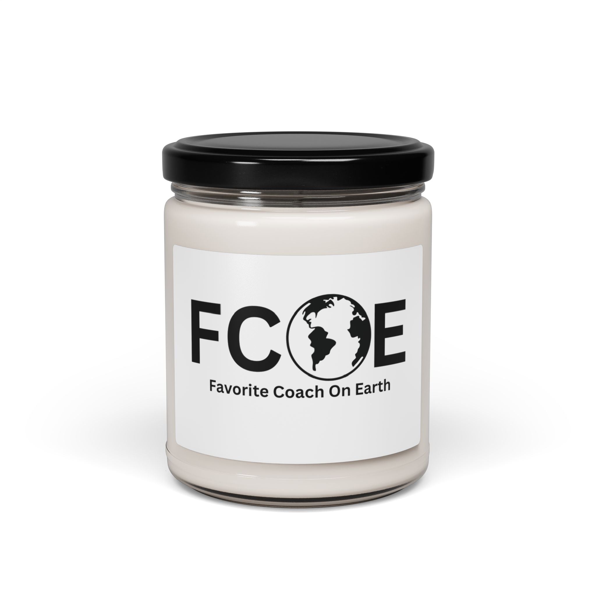 Favorite Coach On Earth (FCOE) Scented Soy Candle - 9oz Natural Wax Candle with Custom Label