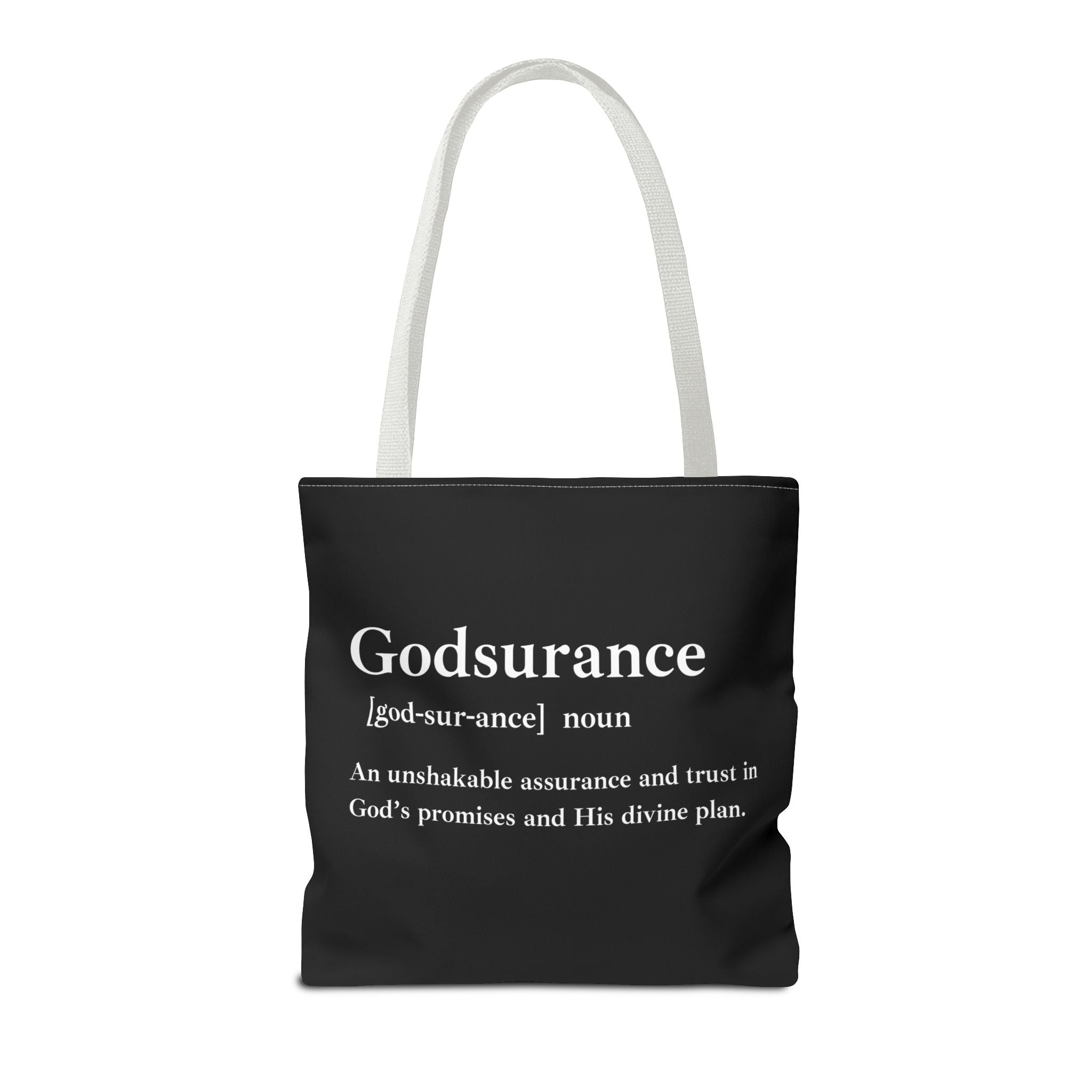 Godsurance Tote Bag - Custom Printed Stylish and Functional Tote