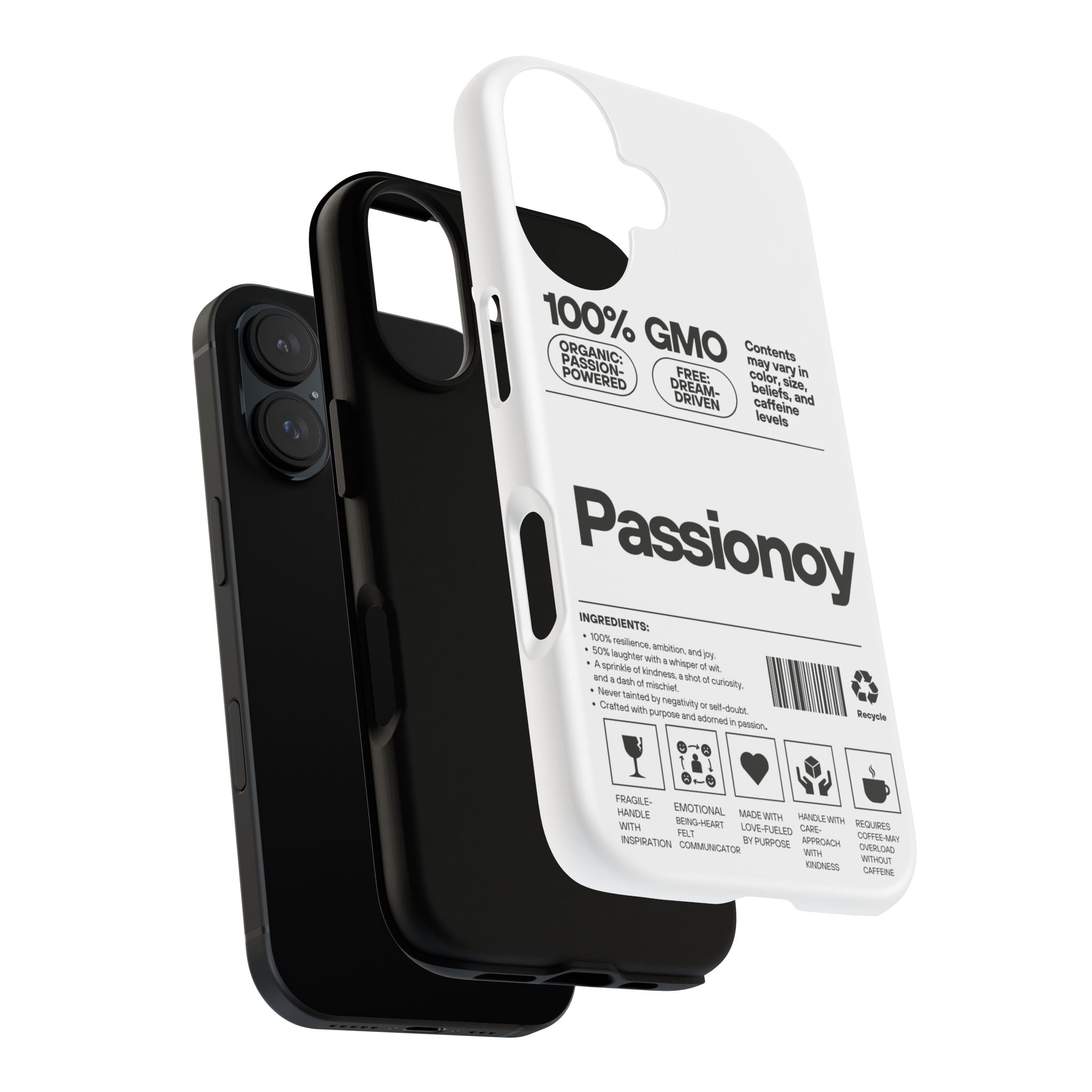 Passionoy Label Tough Cases - Custom Protective Phone Cases for iPhone, Samsung Galaxy, and Google Pixel