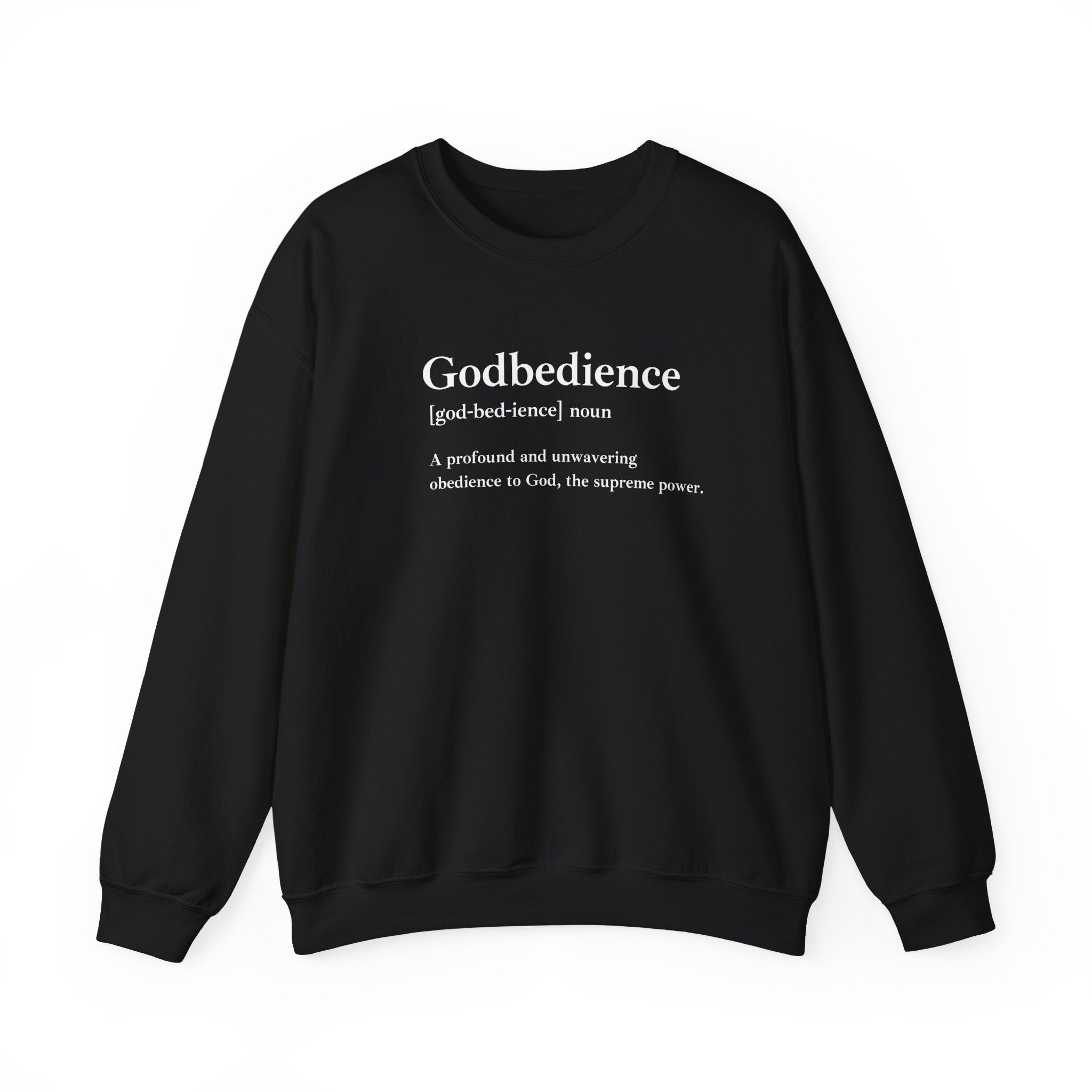 Godbedience Unisex Heavy Blend™ Crewneck Sweatshirt | Comfortable & Durable Everyday Wear