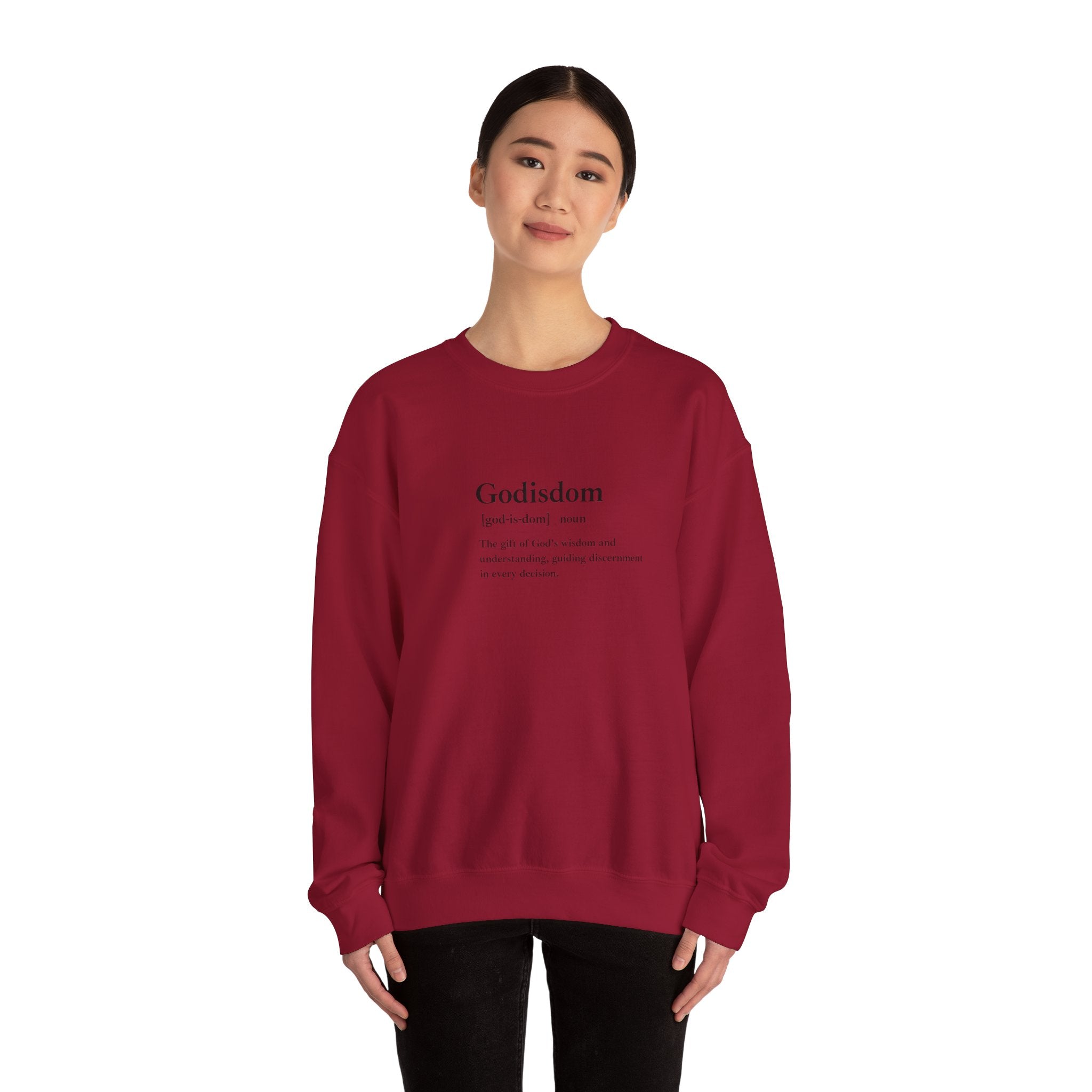 Godisdom Unisex Heavy Blend™ Crewneck Sweatshirt – Comfortable, Durable, Faith-Based Apparel, Ethical Fashion