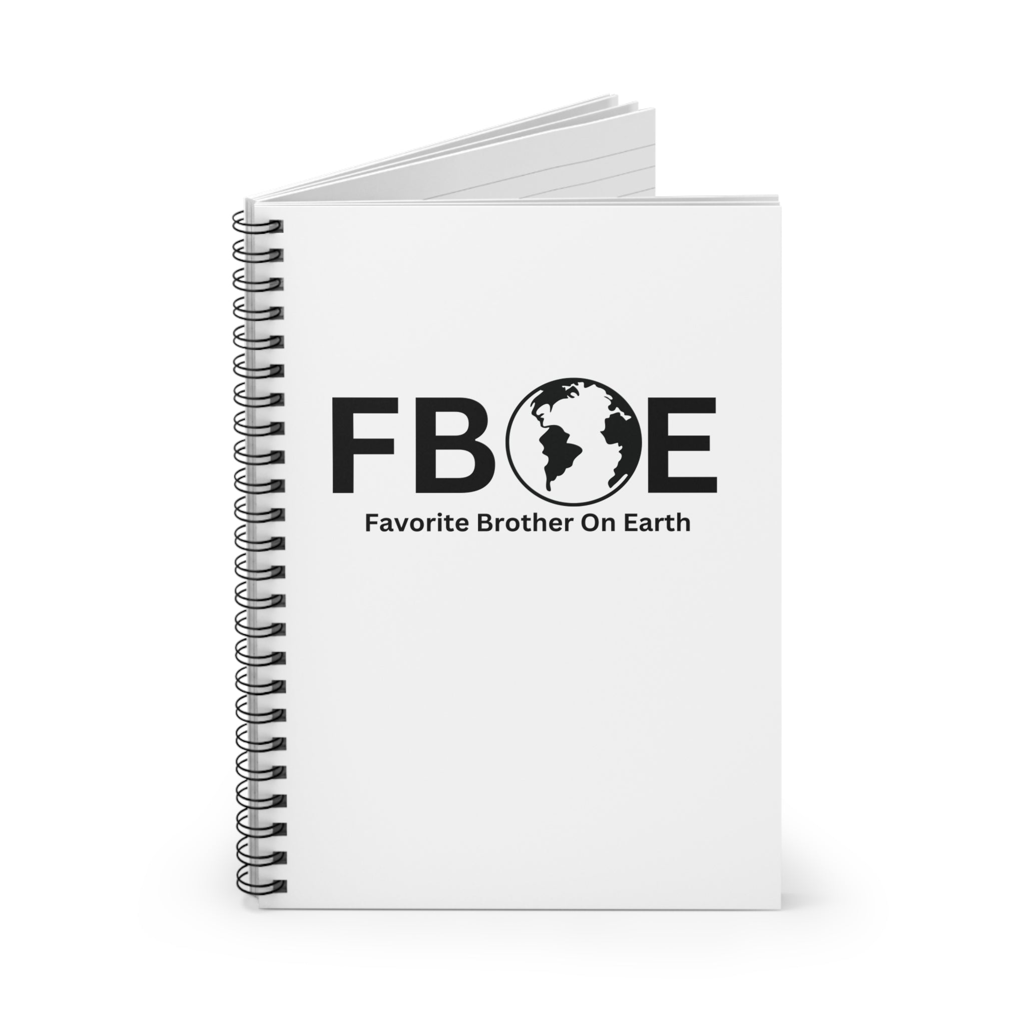 Favorite Brother On Earth (FBOE) Spiral Notebook- 118 Page Ruled Line Notebook for Everyday Use