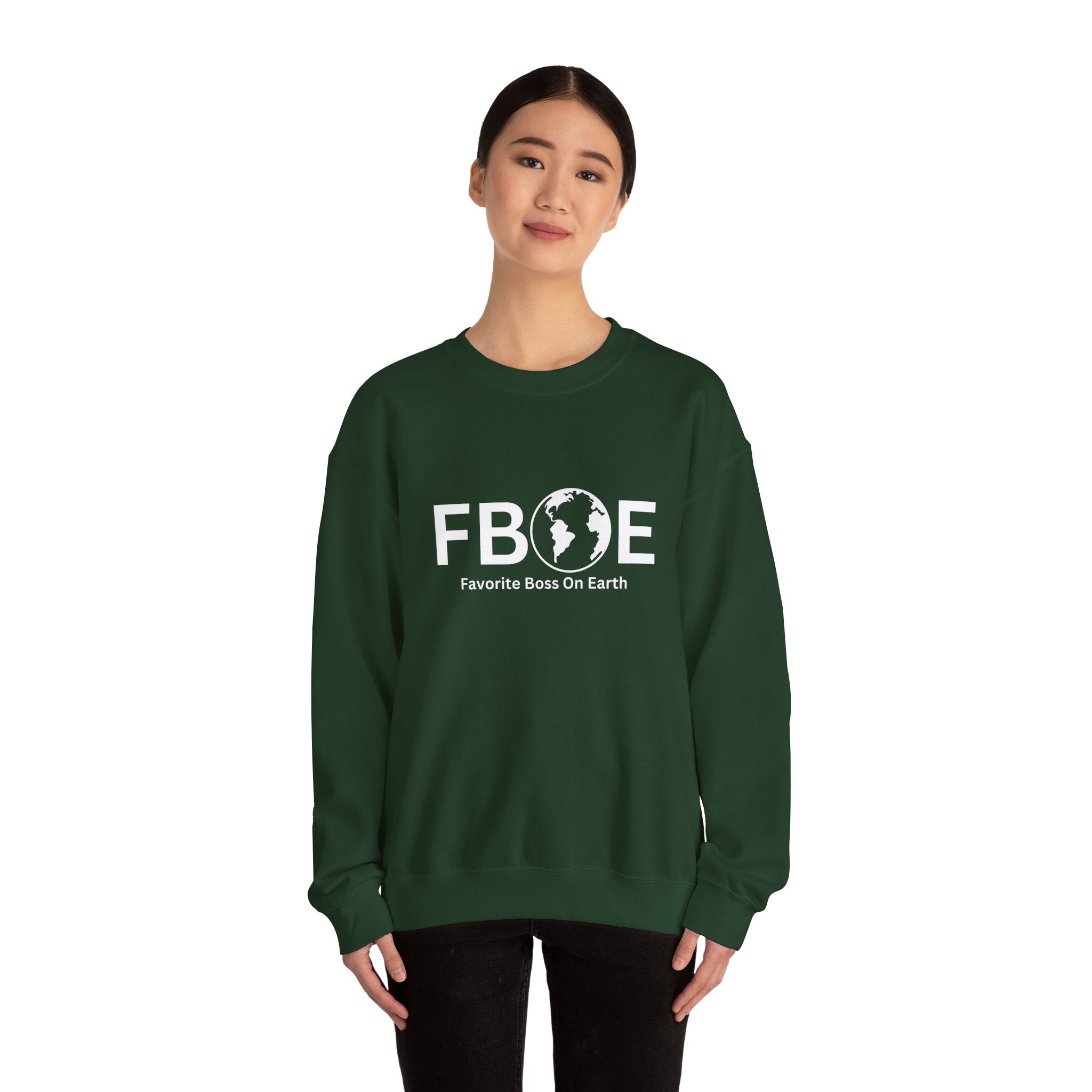Favorite Boss On Earth (FBOE) - Unisex Heavy Blend Crewneck Sweatshirt
