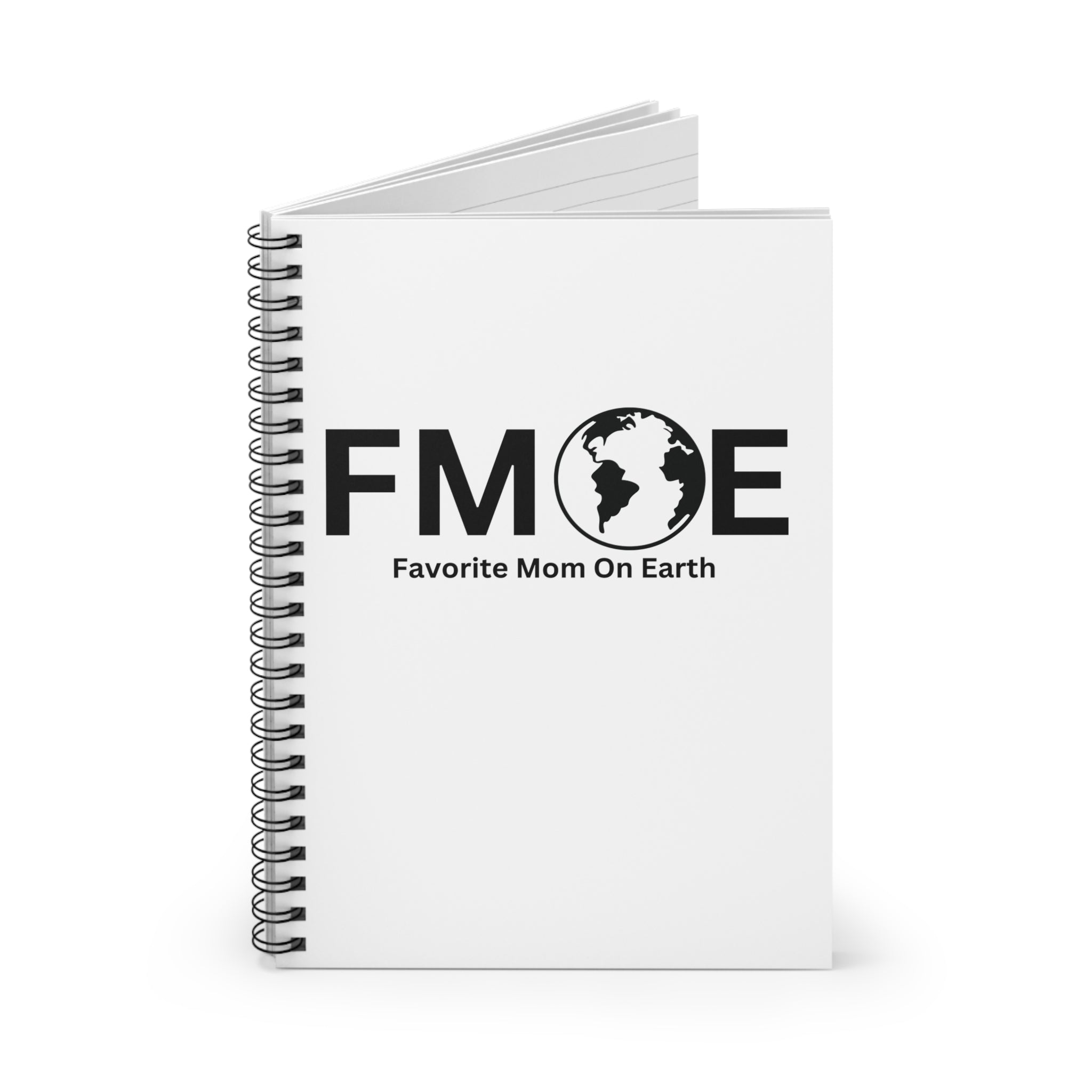 Favorite Mom On Earth (FMOE) Spiral Notebook - 118 Page Ruled Line Notebook for Everyday Use