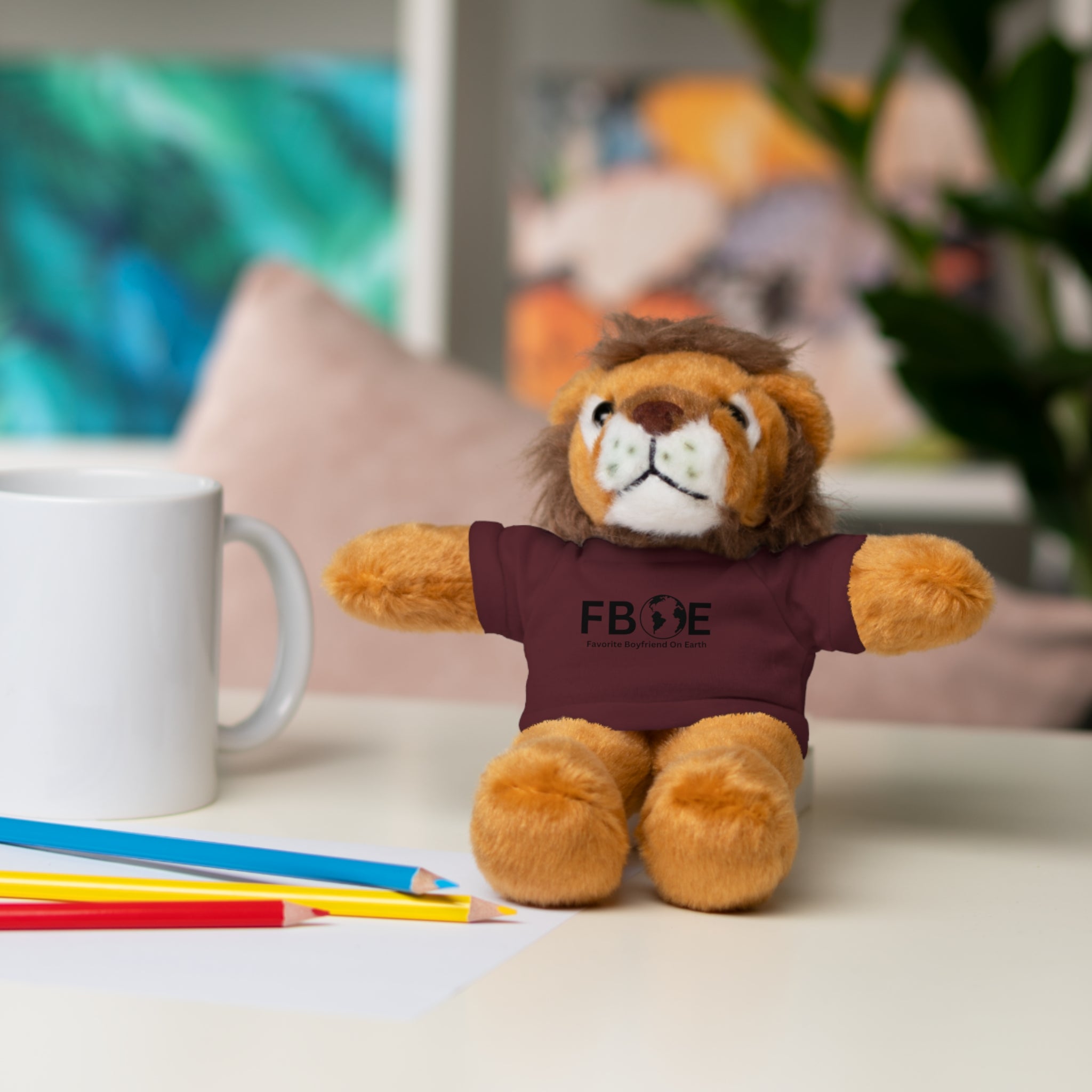 Stuffed Animal Gift – Favorite Boyfriend on Earth (FBOE)– Customizable T-Shirt & Animal