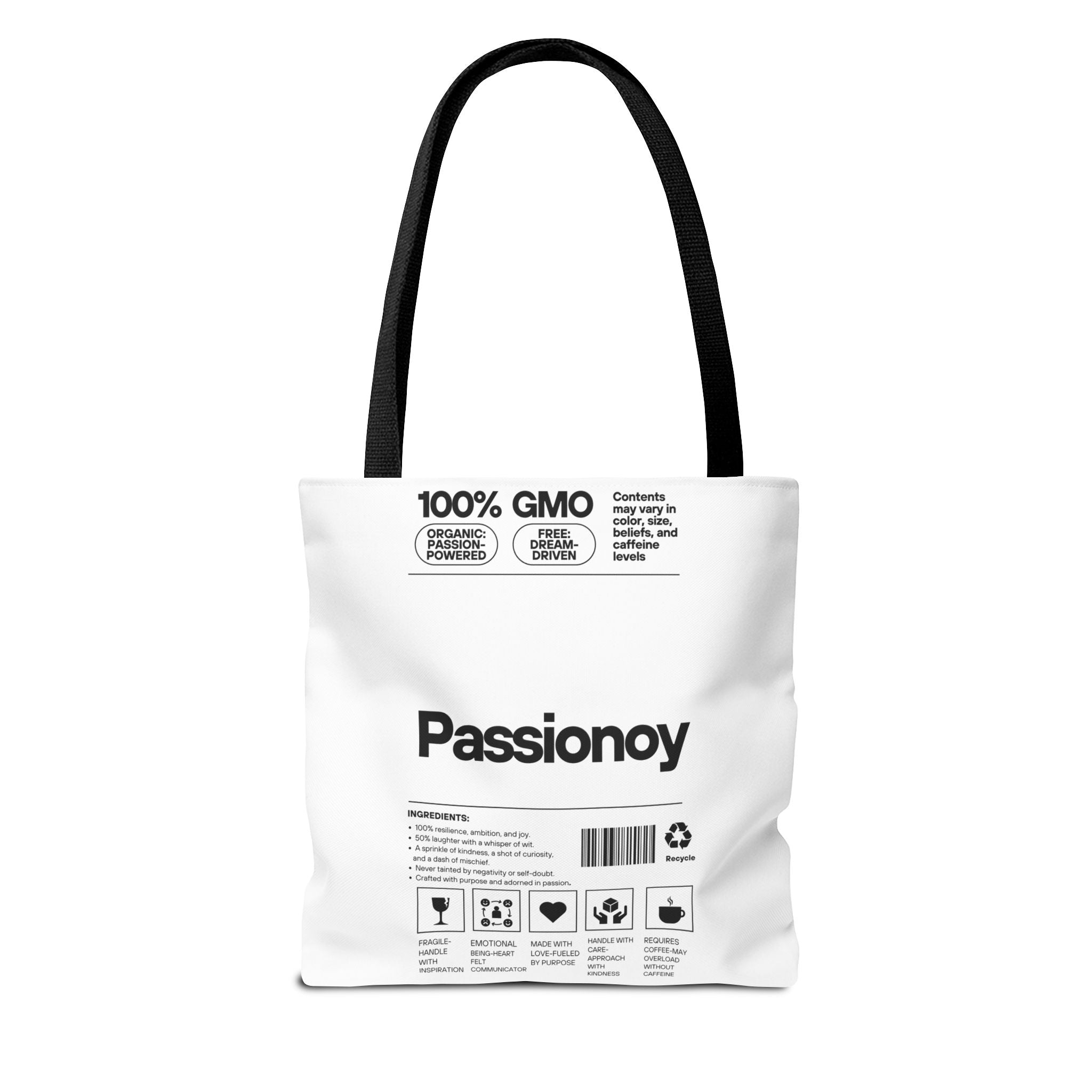 Passionoy Label Tote Bag - Custom Printed Stylish and Functional Tote
